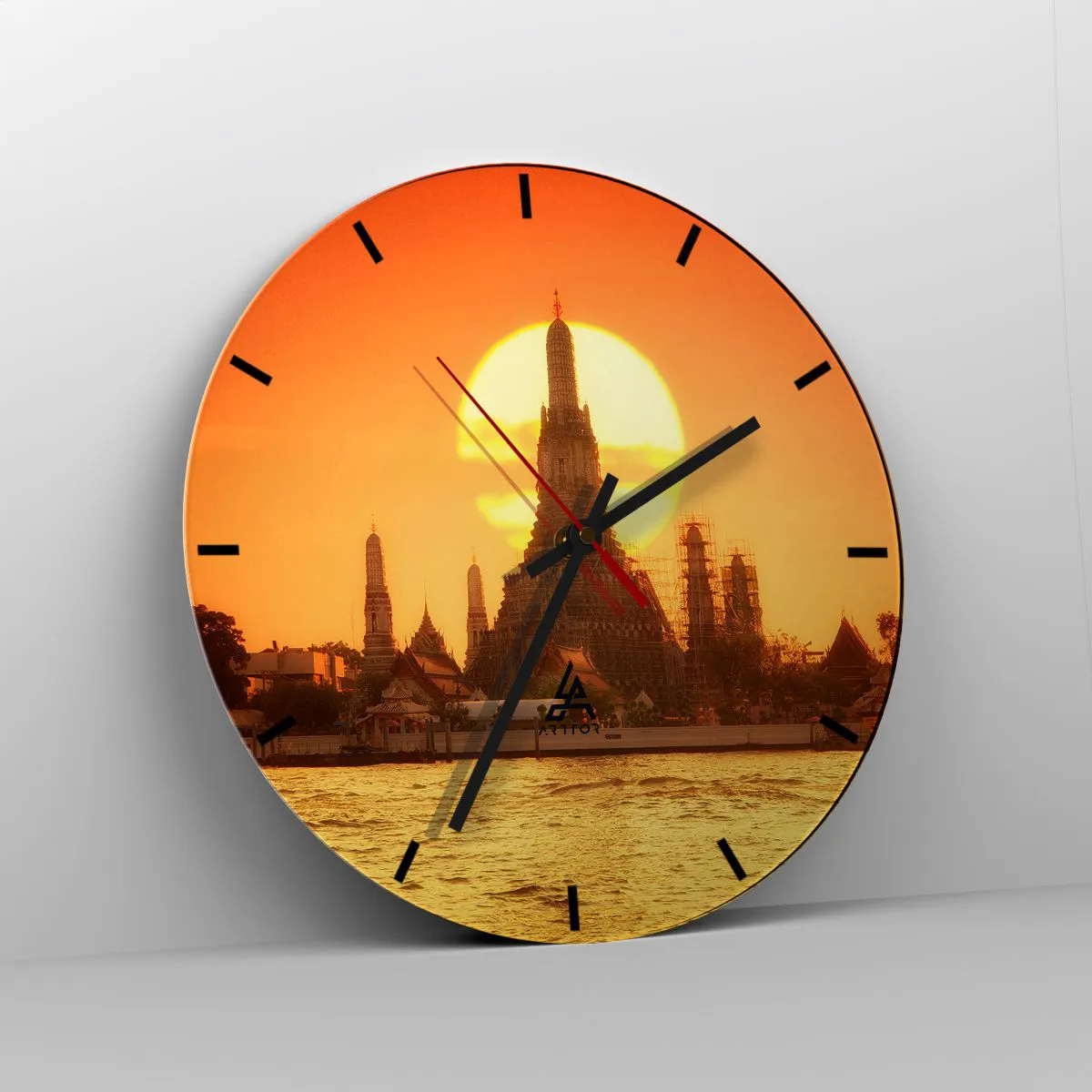 Ceas de perete - Ceas pe sticlă - Spre soare, mereu spre soare - 40x40 cm