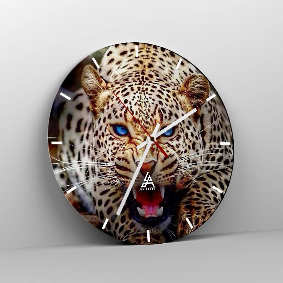 Wanduhr - Glasuhr - Schönheitswut tut nicht weh - 40x40 cm