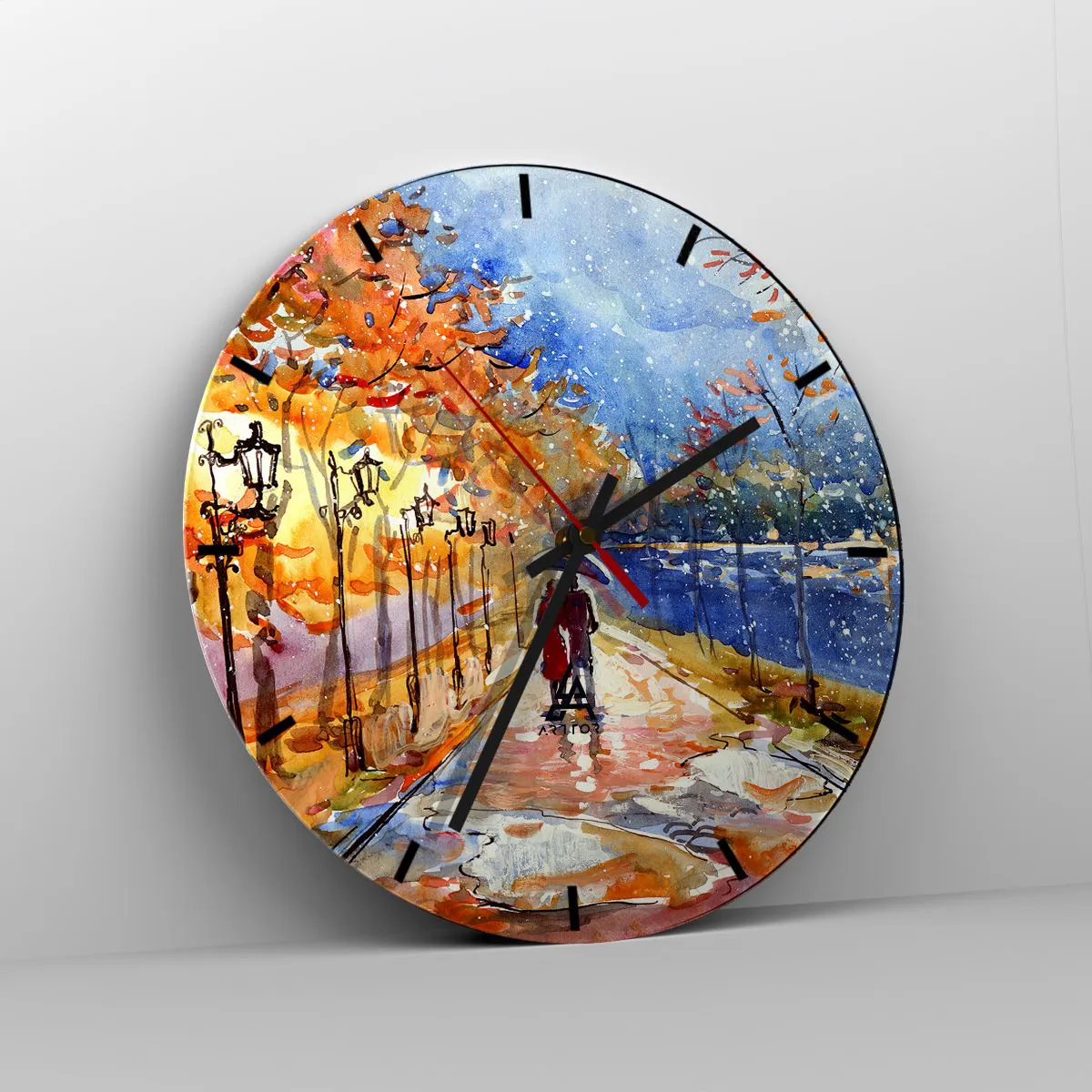 Nástěnné hodiny - Společně k hranici času - 40x40 cm