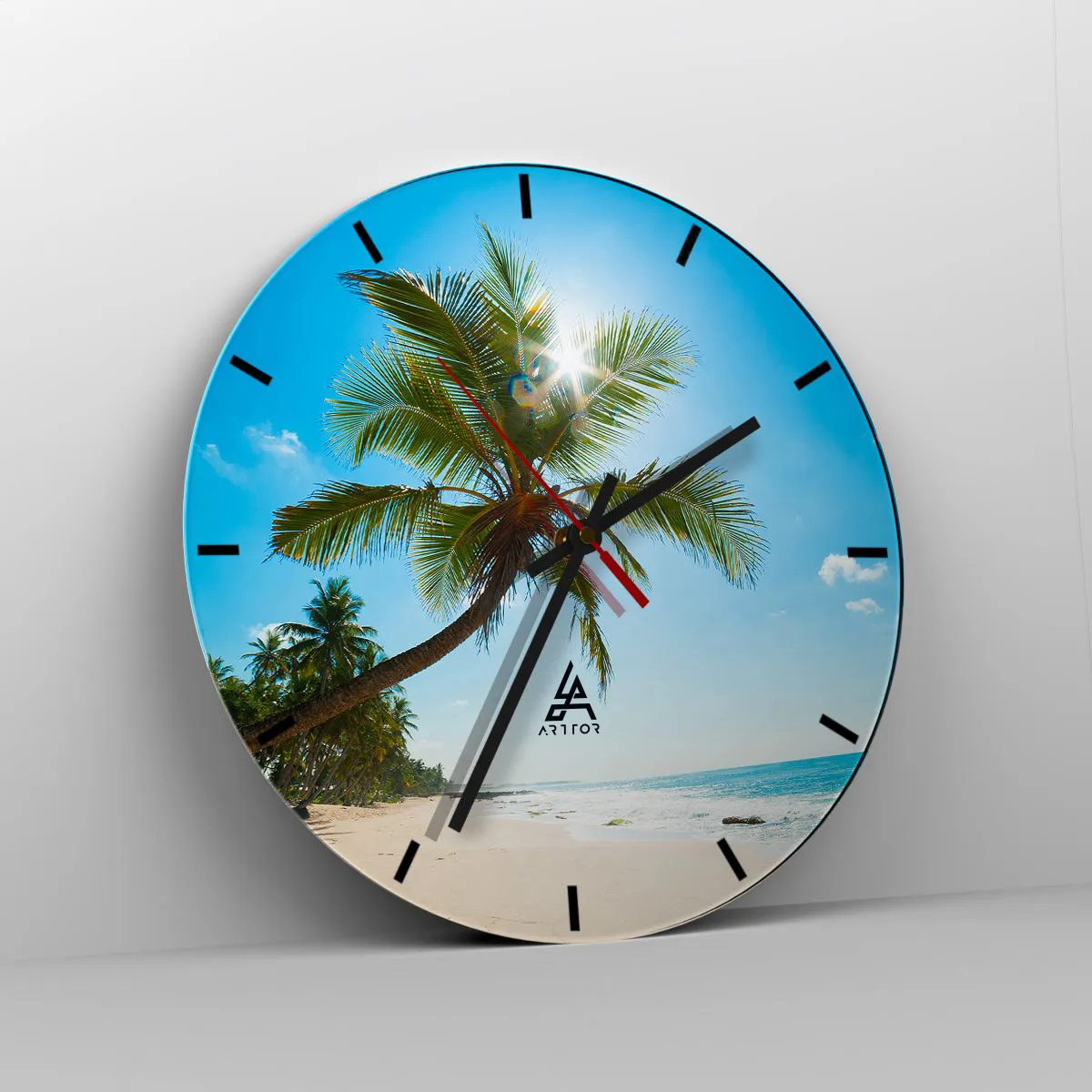 Relógio de parede - Relógio em vidro - Não mostre a ninguém - 40x40 cm