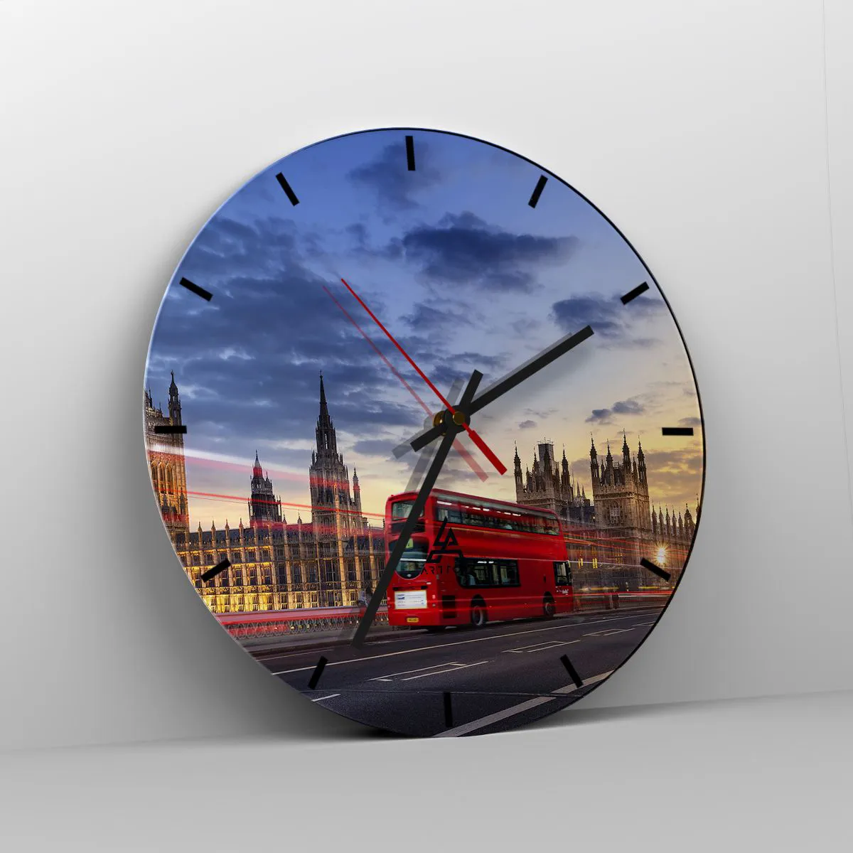 Reloj de pared - Reloj de vidrio - Lo más característico - 40x40 cm