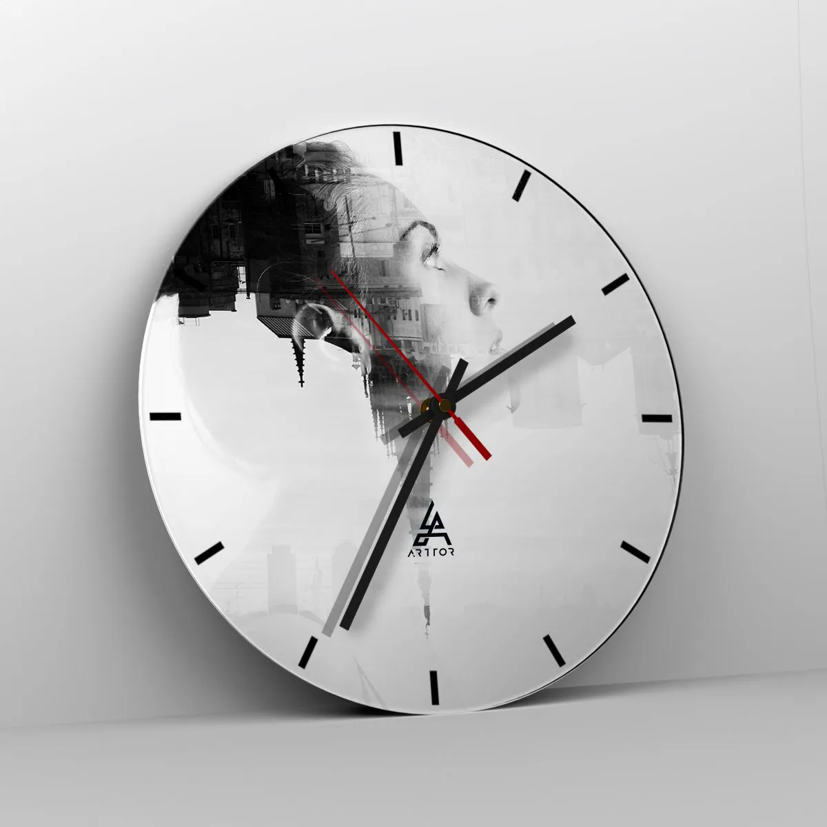 Wanduhr - Glasuhr - Auf beiden Seiten des Glases - 40x40 cm