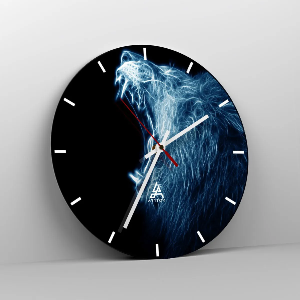 Ceas de perete - Ceas pe sticlă - Mânia înflăcărată a regelui - 40x40 cm