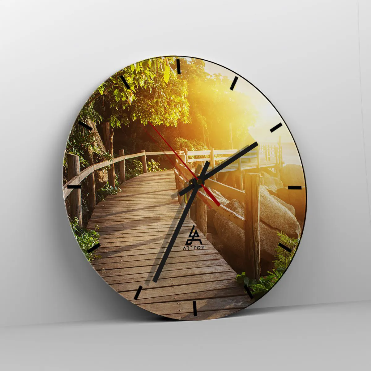 Wanduhr - Glasuhr - Noch eine Wendung, ein weiteres Wunder - 40x40 cm