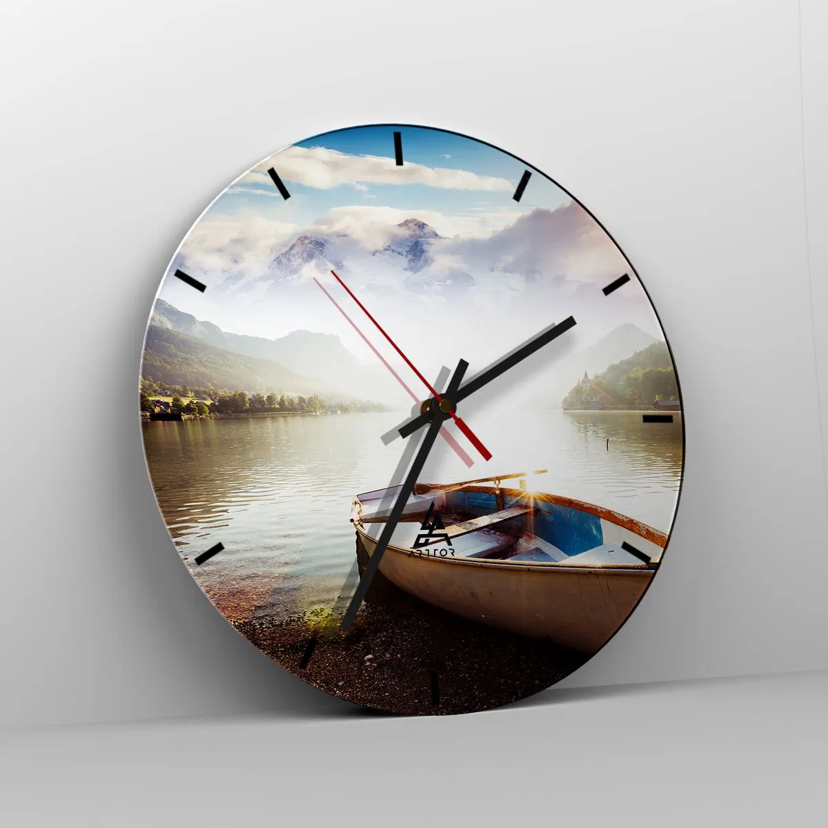 Vægur, Uret - Over store og klare vande - 40x40 cm