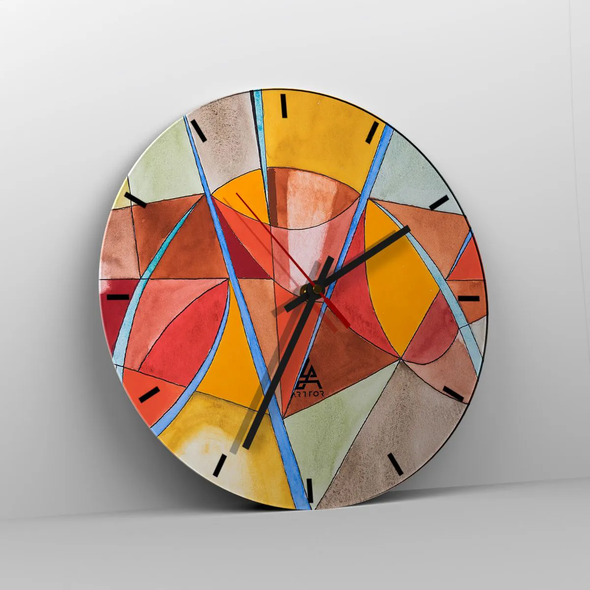 Wanduhr - Glasuhr - Das Karussell, das Traumkarussell - 40x40 cm