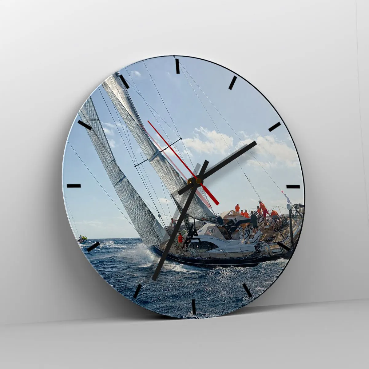 Relógio de parede - Relógio em vidro - Que vença o melhor - 40x40 cm