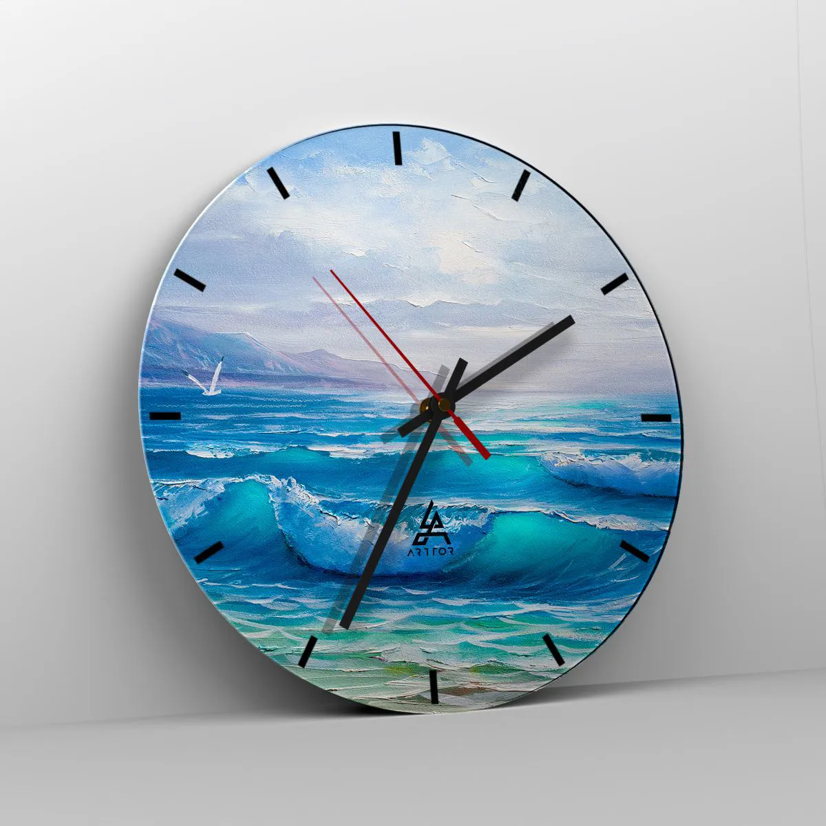 Wanduhr - Glasuhr - Es bringt Erleichterung - 40x40 cm