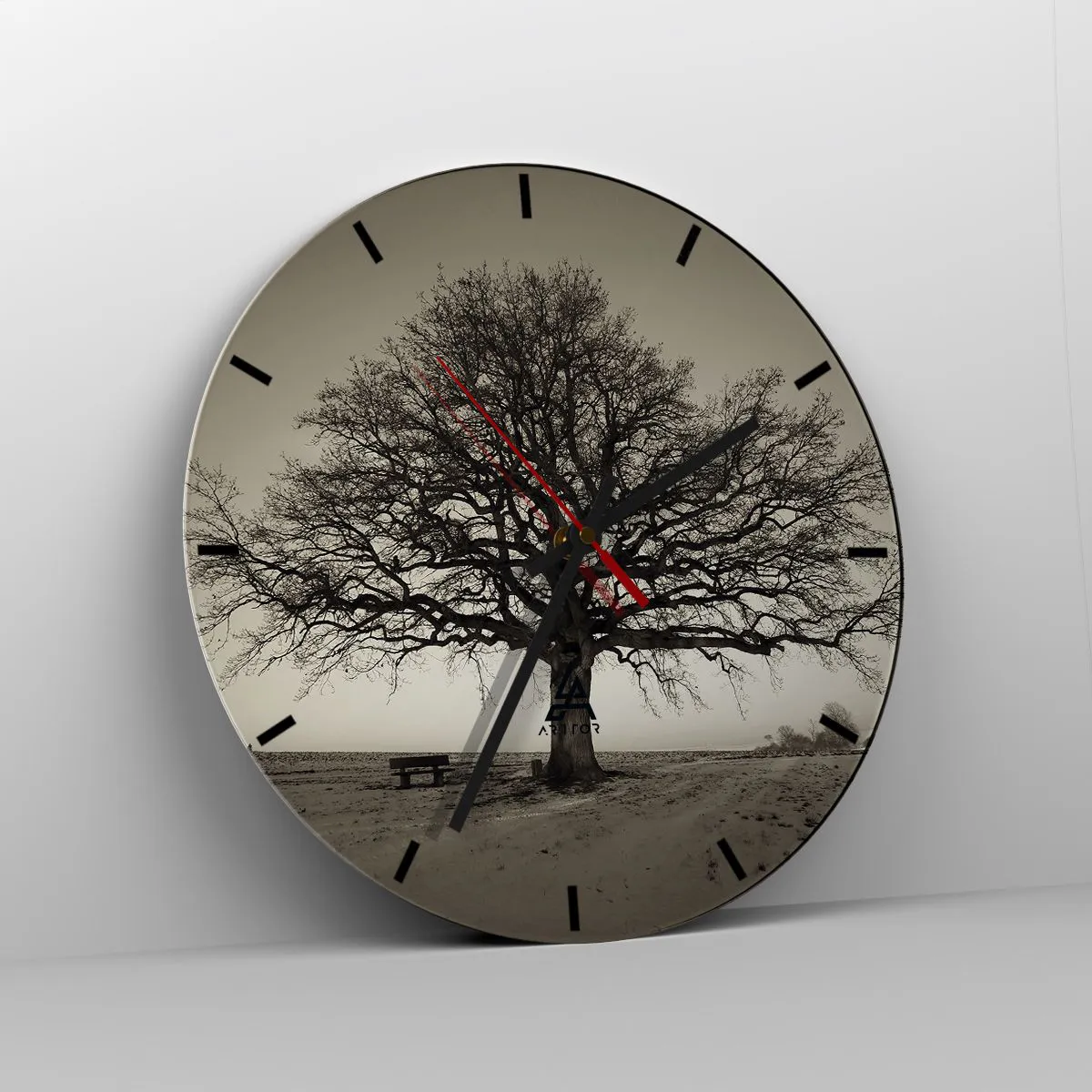 Reloj de pared - Reloj de vidrio - De aquí a la eternidad - 40x40 cm