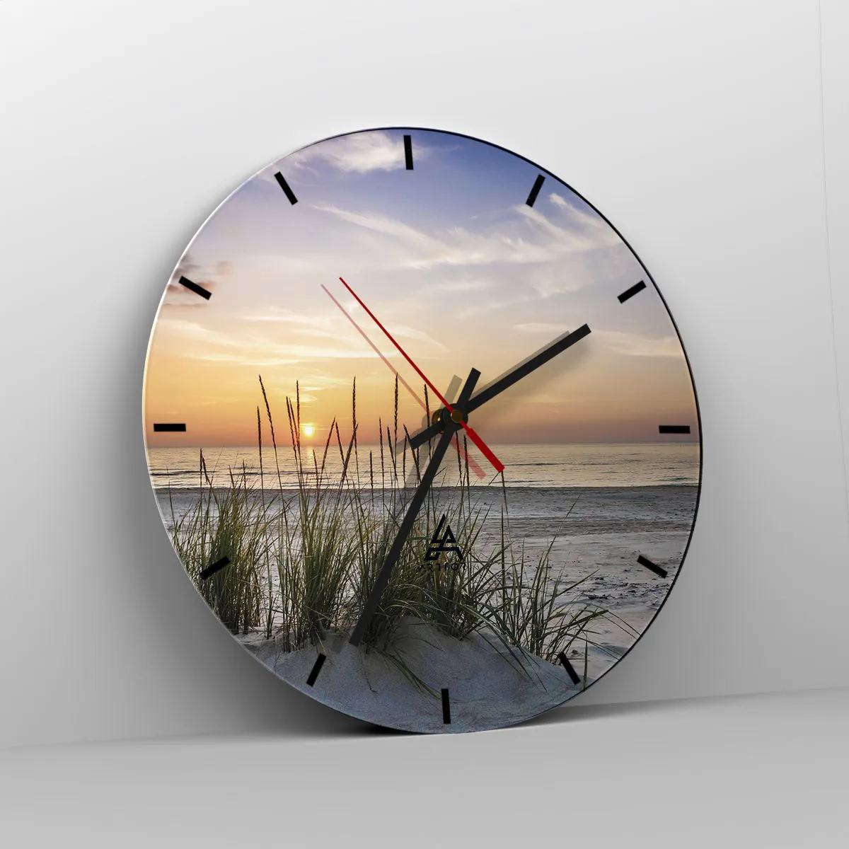 Wanduhr - Glasuhr - Schau, denk, fühl - 40x40 cm