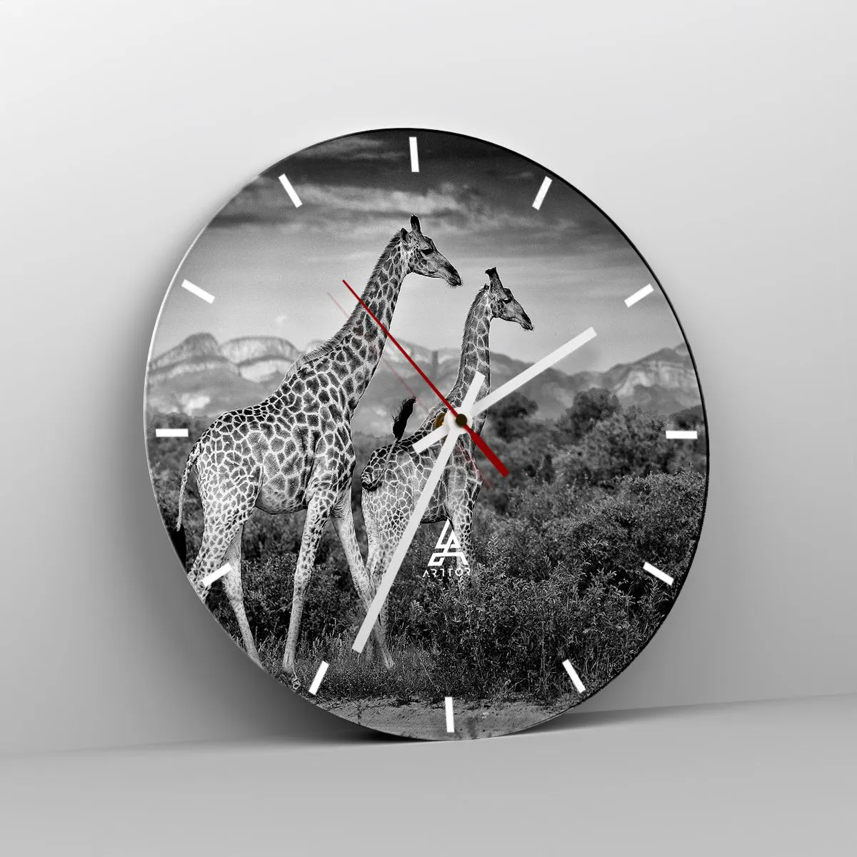Wanduhr - Glasuhr - Hohe Sphären in Afrika - 40x40 cm