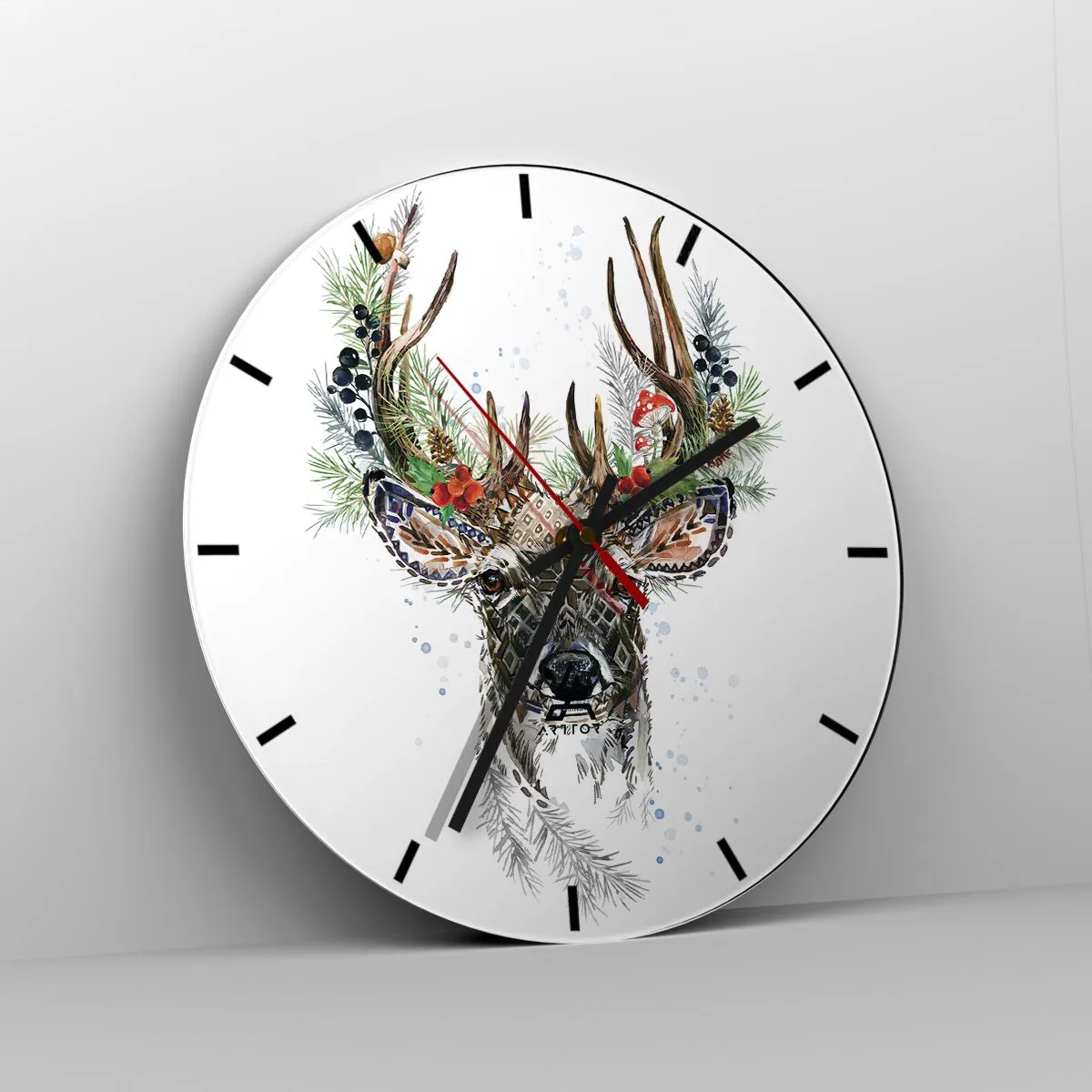 Wanduhr - Glasuhr - Im festlichen Gewand - 40x40 cm