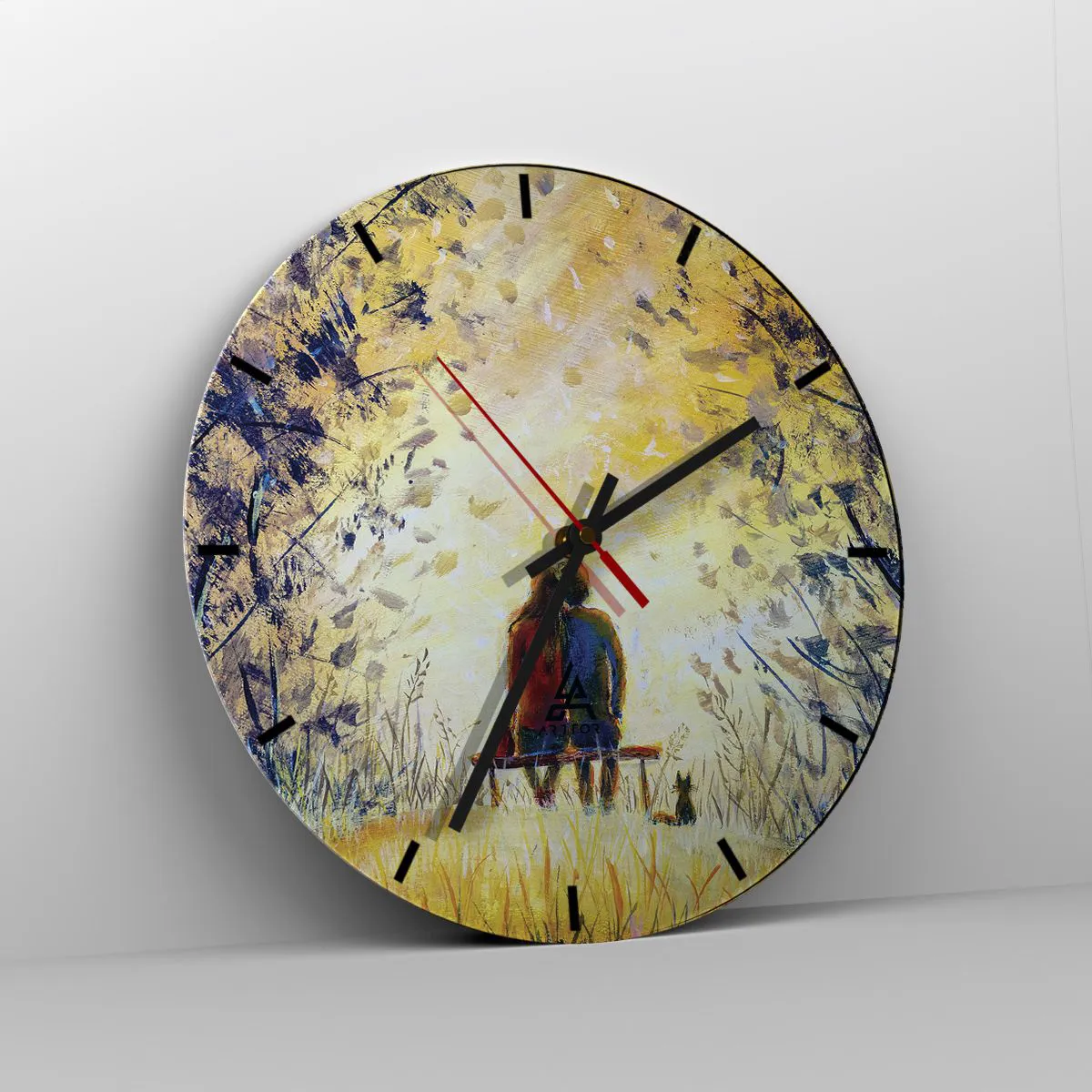 Ceas de perete - Ceas pe sticlă - Un moment magic - 40x40 cm