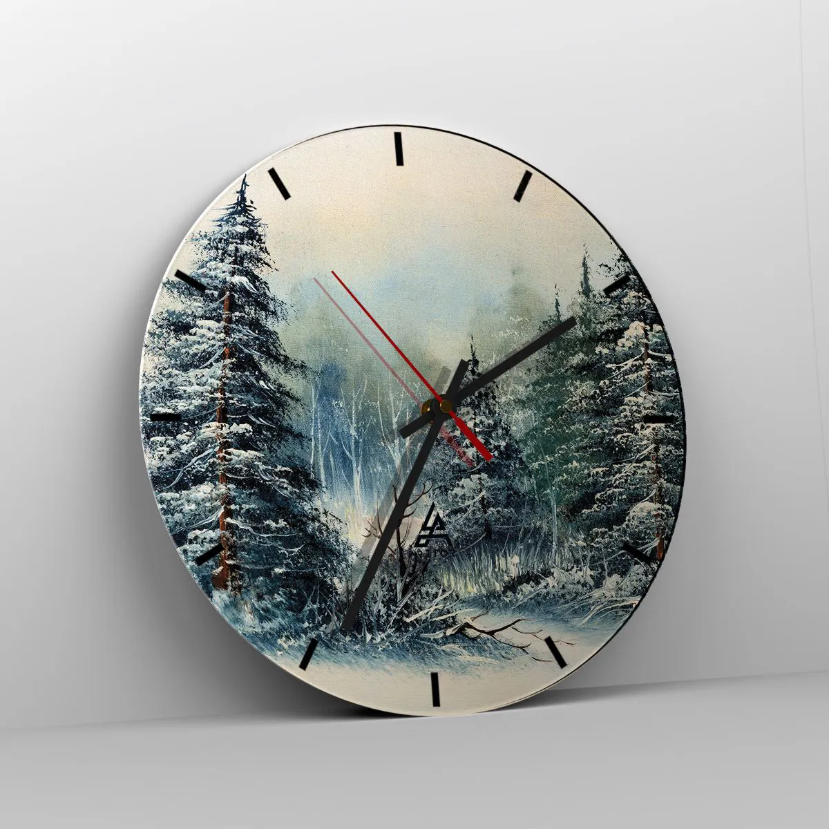 Relógio de parede - Relógio em vidro - Prontas para o Natal - 40x40 cm