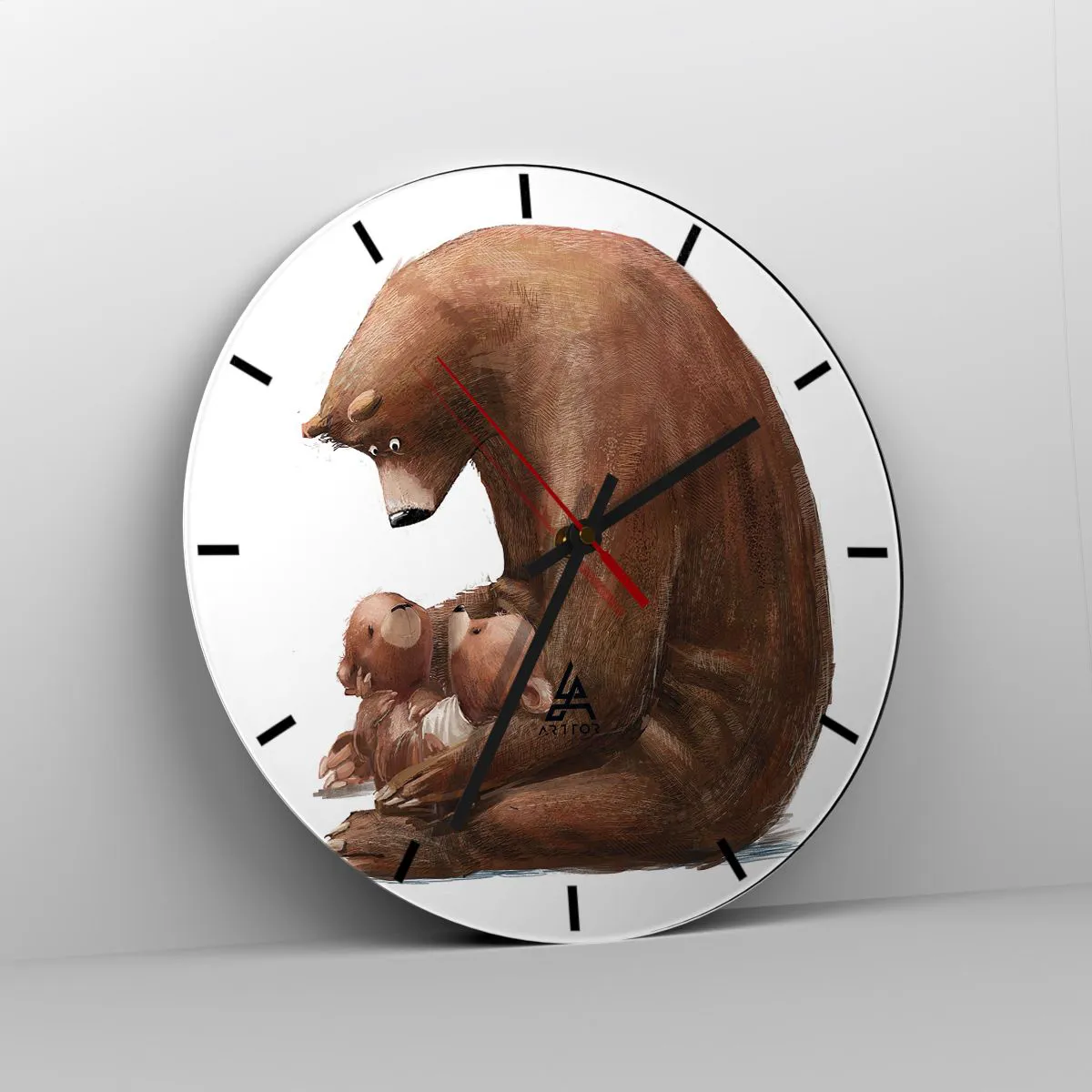 Relógio de parede - Relógio em vidro - Doces sonhos, crianças - 40x40 cm