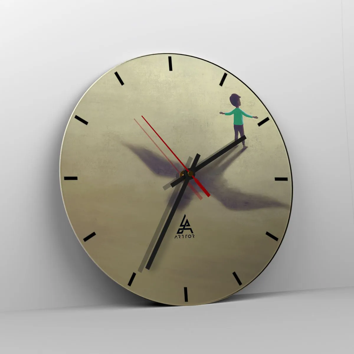 Ceas de perete - Ceas pe sticlă - Eroul viitorului - 40x40 cm