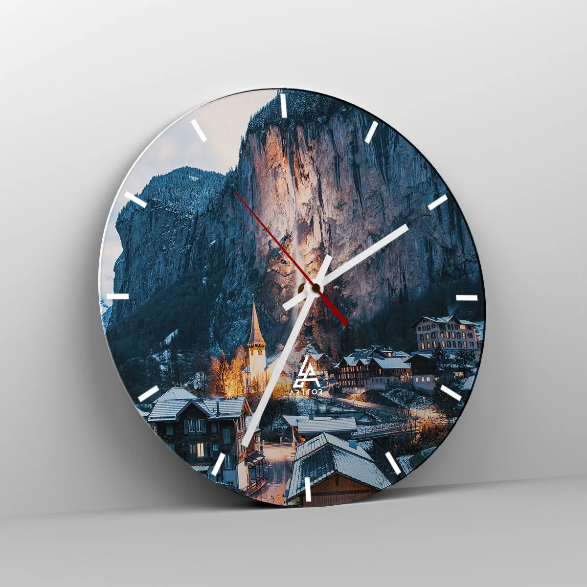 Nástenné hodiny - Svetlý duch zimy - 40x40 cm