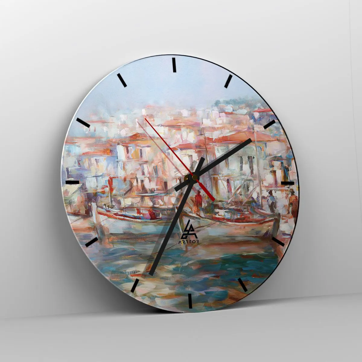 Wandklok - Klok - Pastel vakantie - 40x40 cm