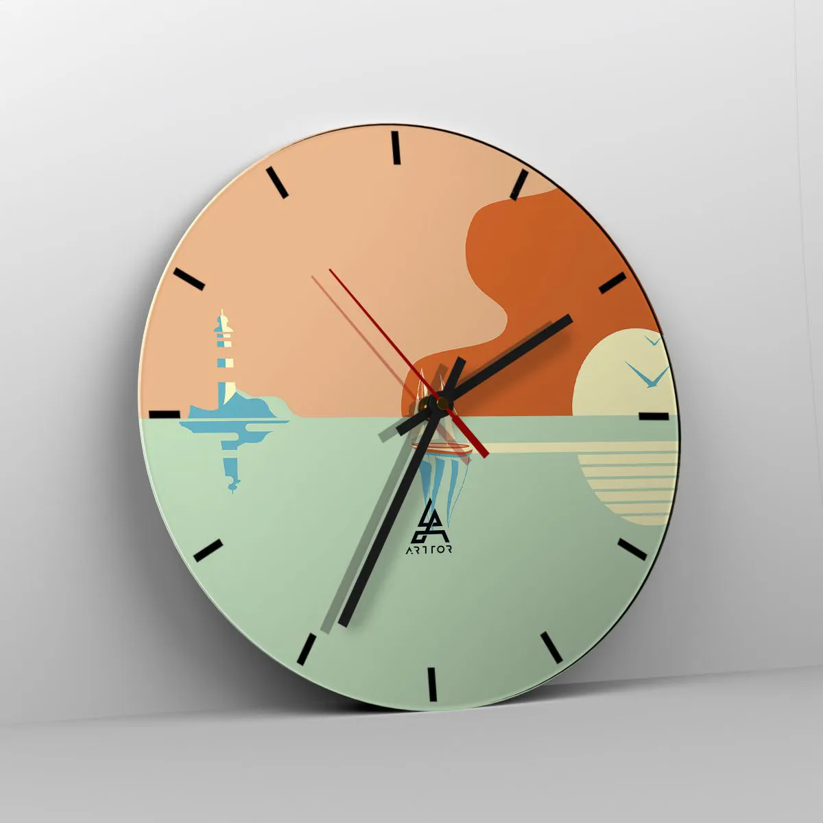 Vægur, Uret - Det perfekte havlandskab - 40x40 cm