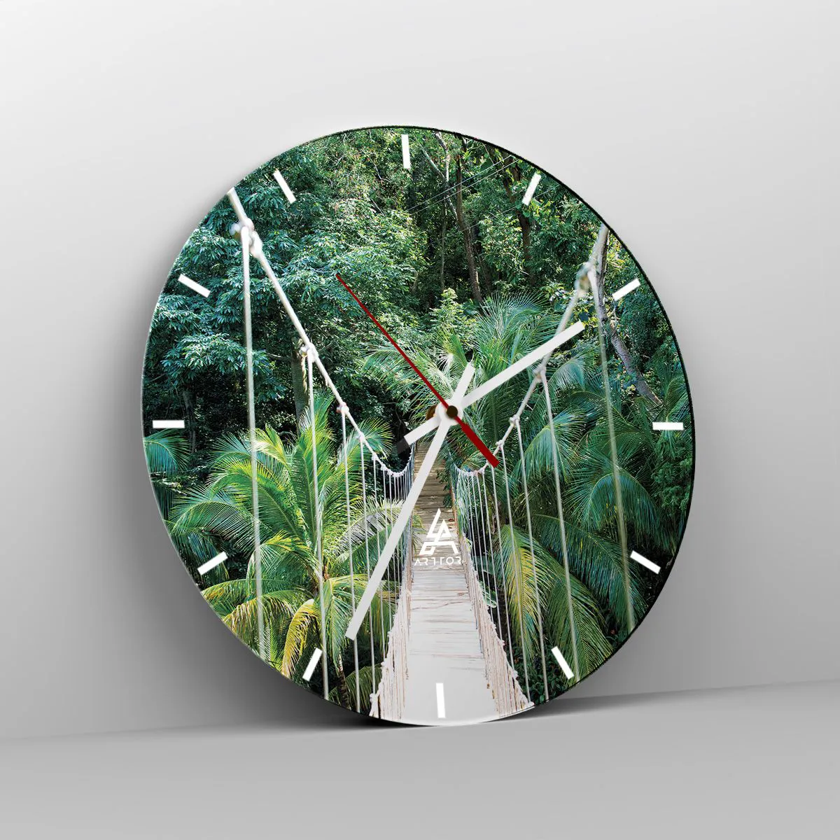 Relógio de parede - Relógio em vidro - Bem-vindo à selva! - 40x40 cm