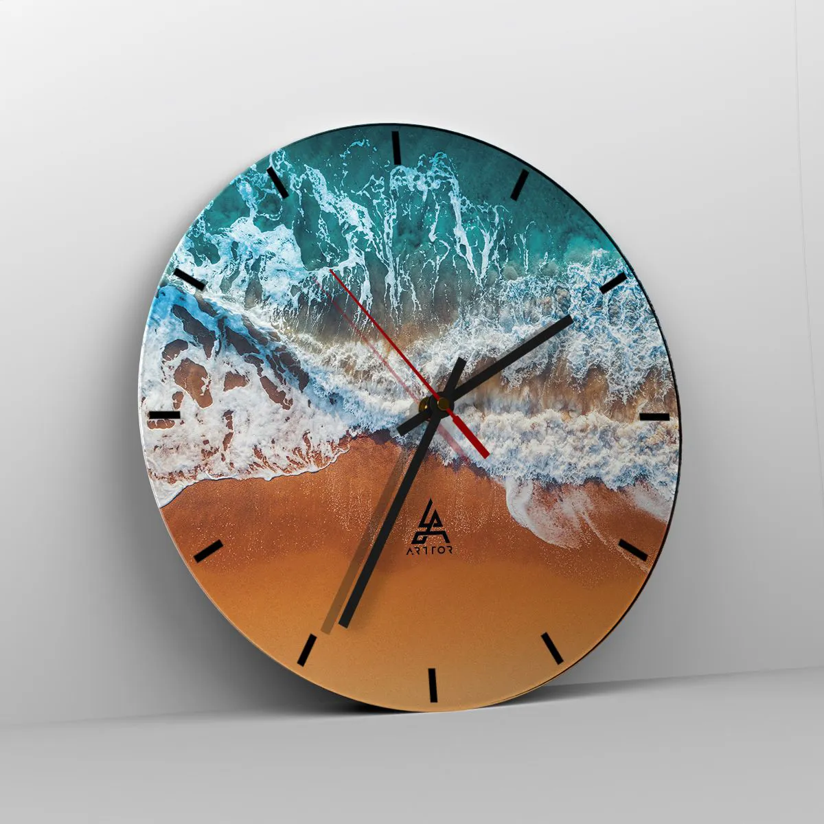 Reloj de pared - Reloj de vidrio - Siempre a la par - 40x40 cm