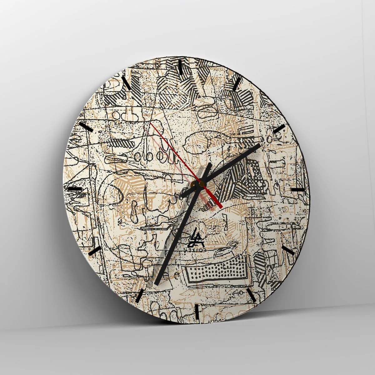 Ceas de perete - Ceas pe sticlă - Așteaptă să fie descifrat - 40x40 cm