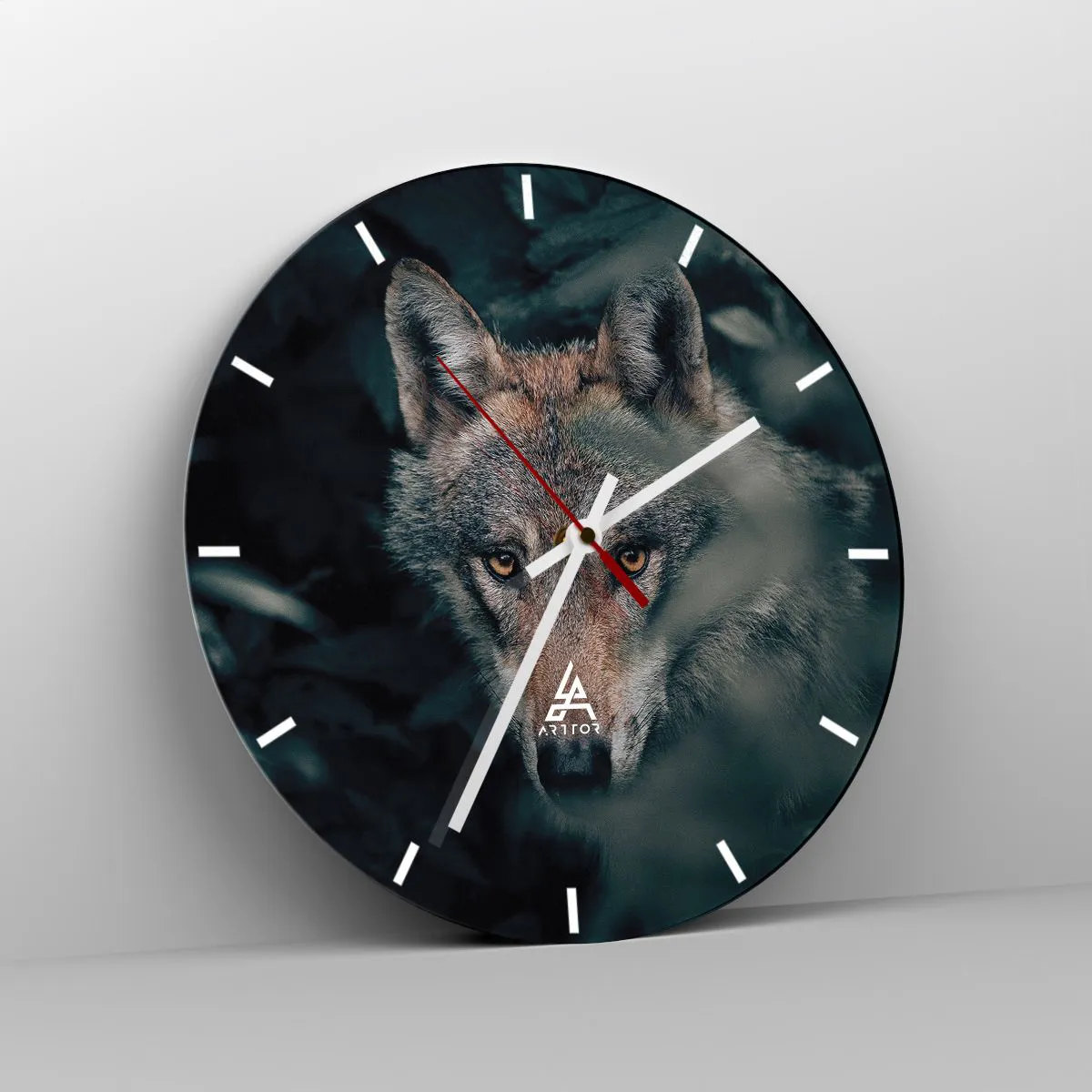 Ceas de perete - Ceas pe sticlă - Vânător - 40x40 cm