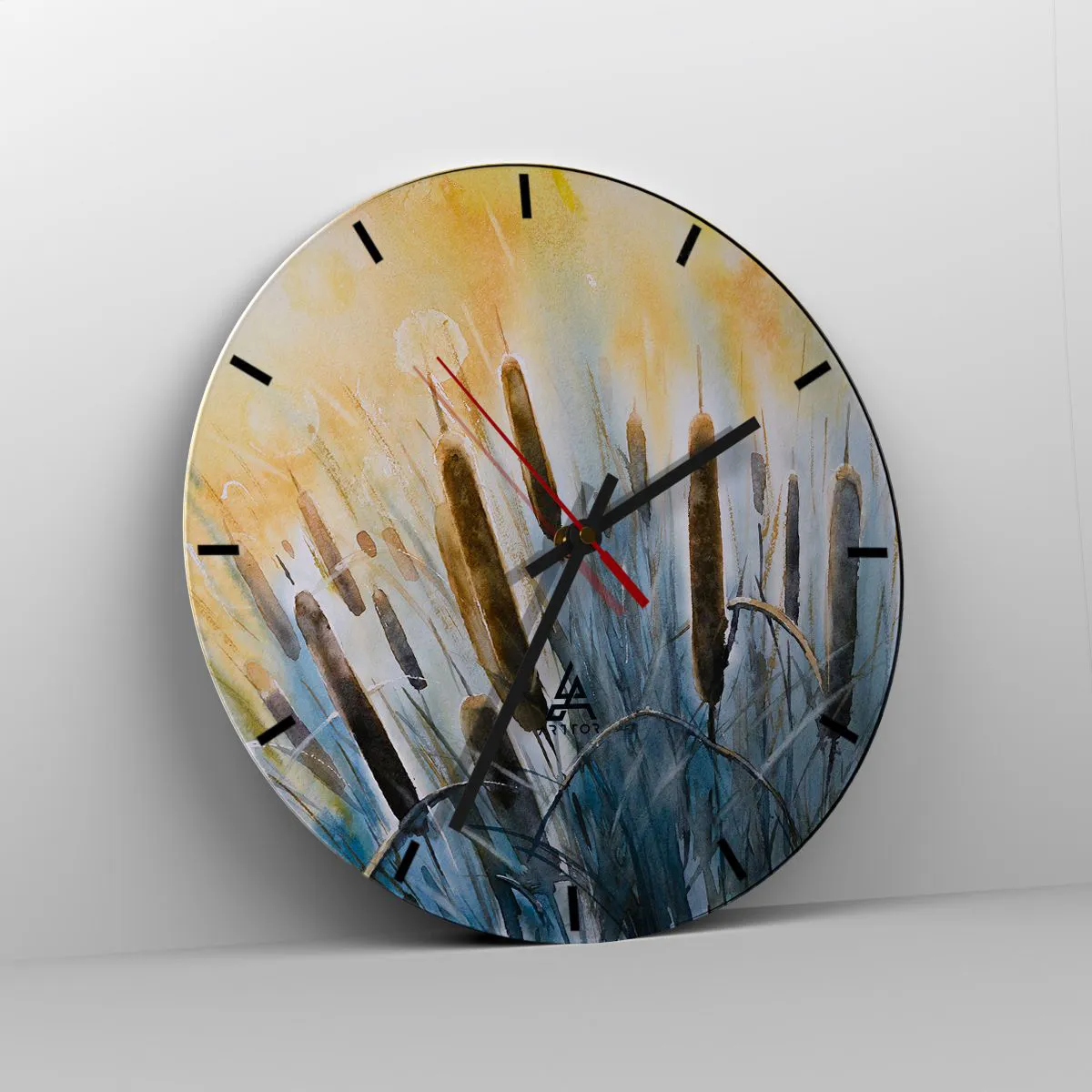 Nástěnné hodiny - Chlad vody, žár slunce - 40x40 cm