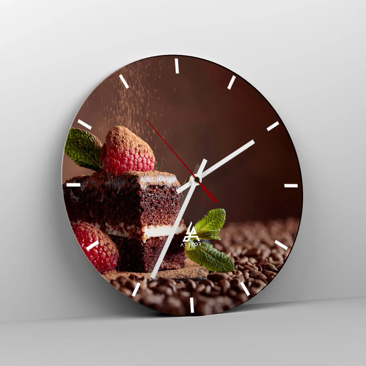 Wanduhr - Glasuhr - Das Leben ist süß - 40x40 cm