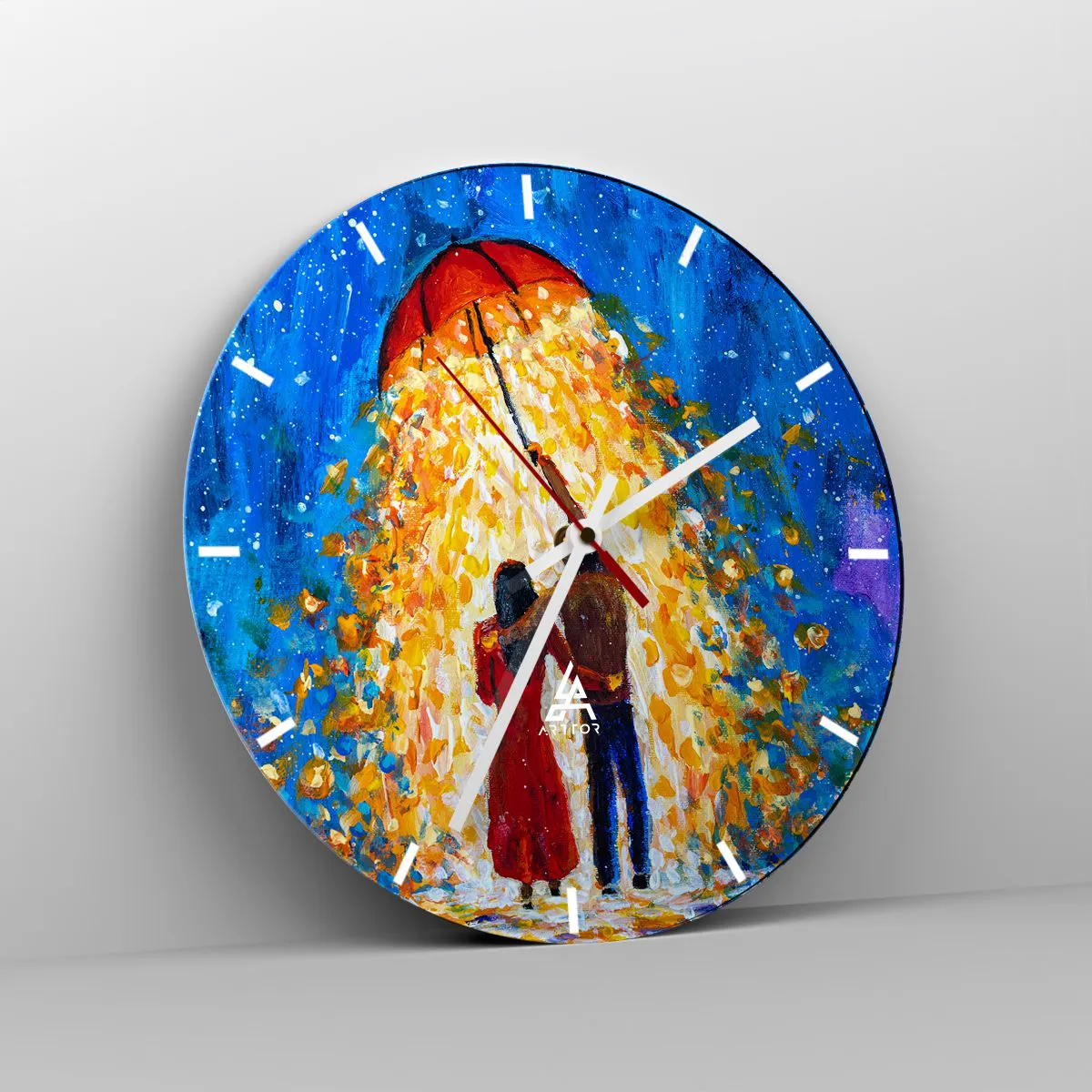 Ceas de perete - Ceas pe sticlă - Magia unei seri ploioase? - 40x40 cm