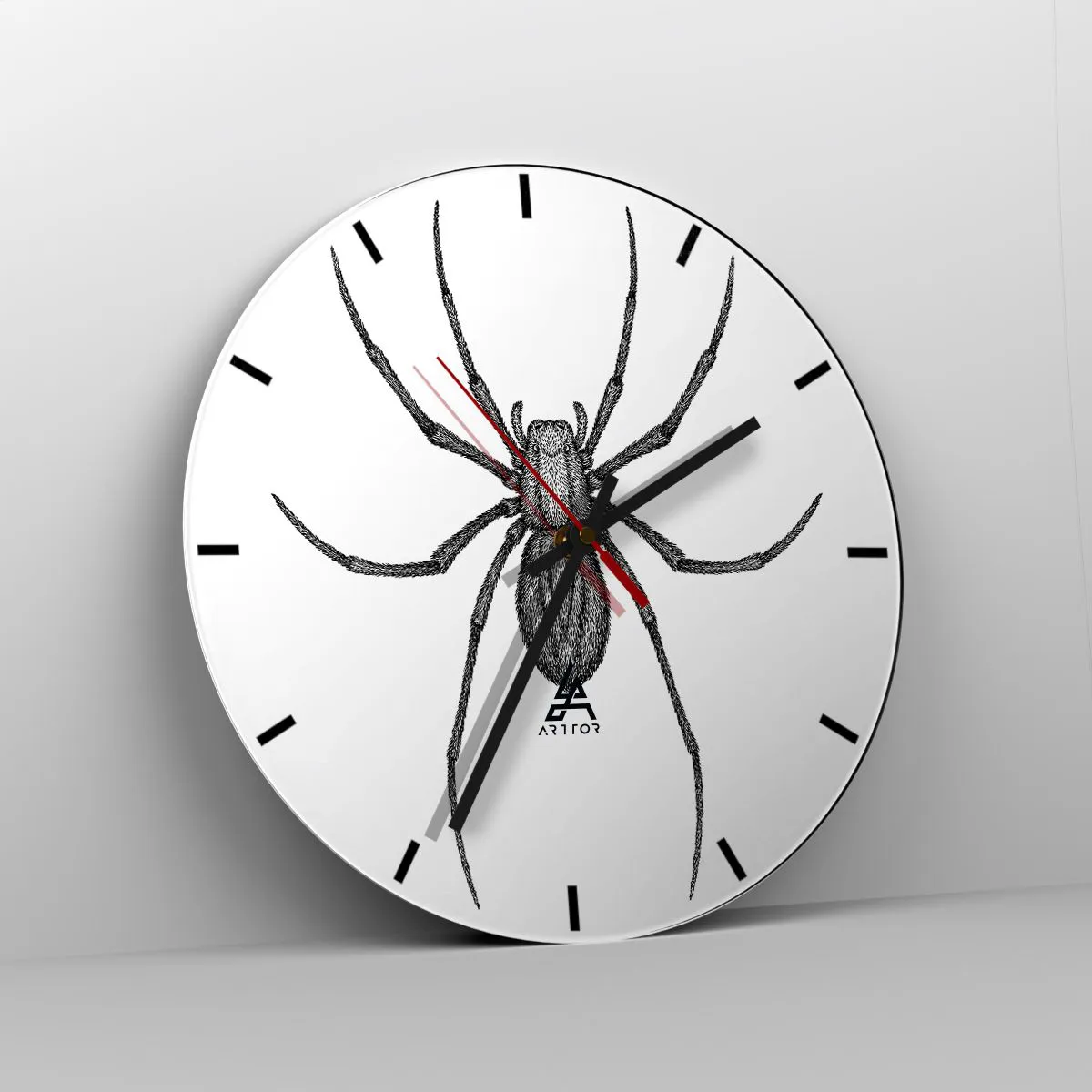 Wanduhr - Glasuhr - Beunruhigende Präzision - 40x40 cm