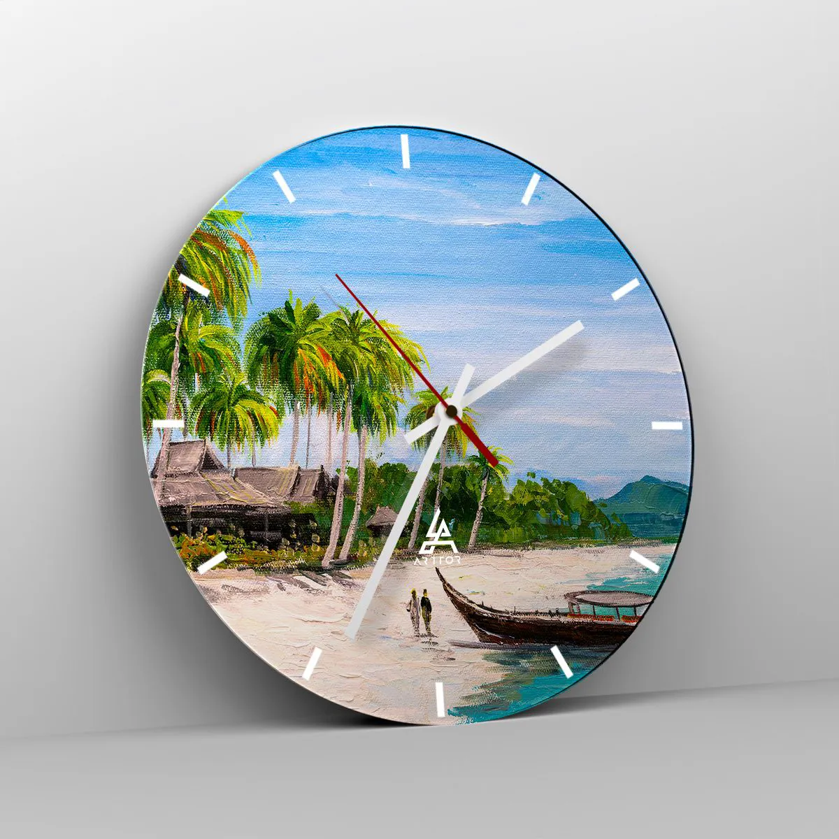 Reloj de pared - Reloj de vidrio - Un sueño exótico - 40x40 cm