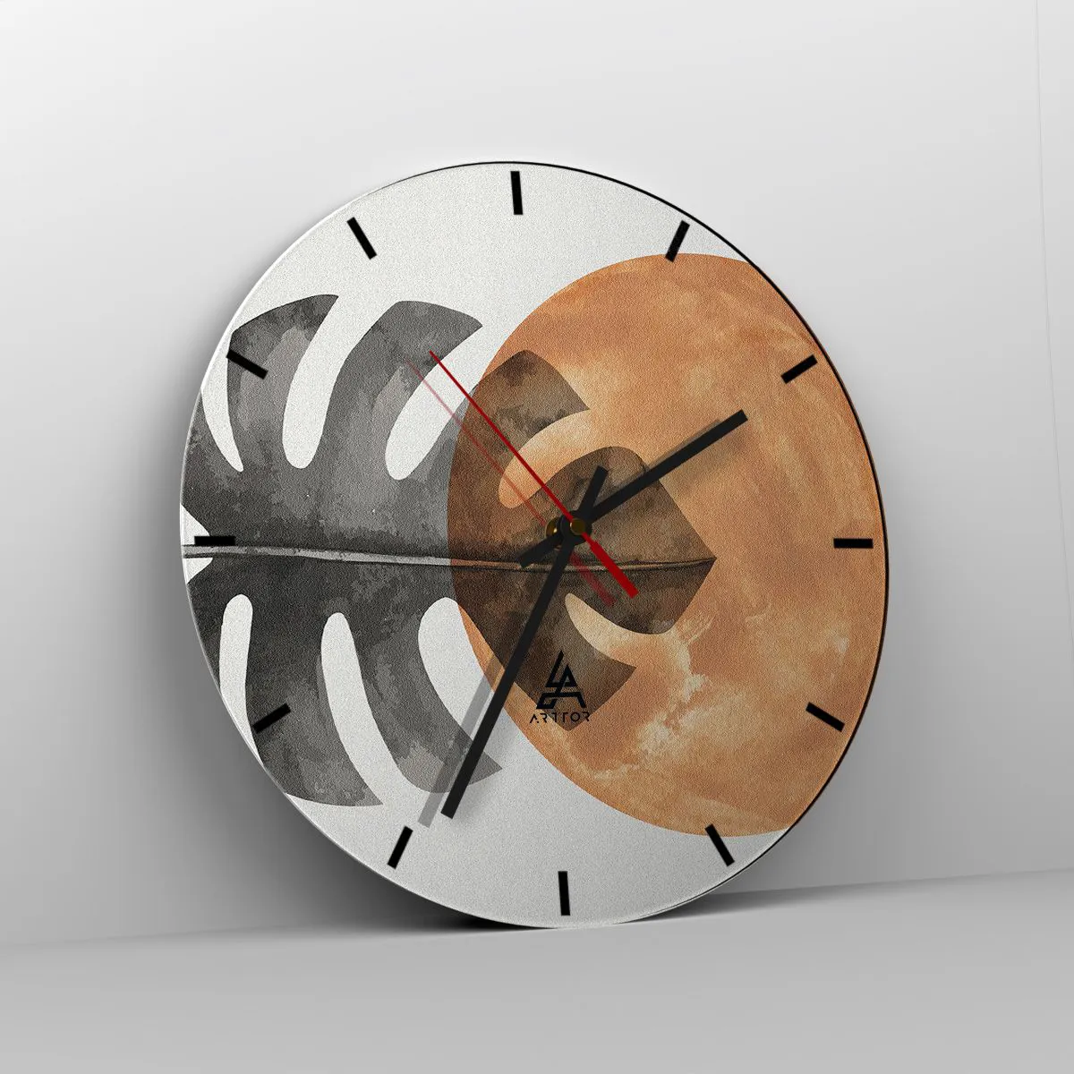 Ceas de perete - Ceas pe sticlă - Doar soarele - 40x40 cm