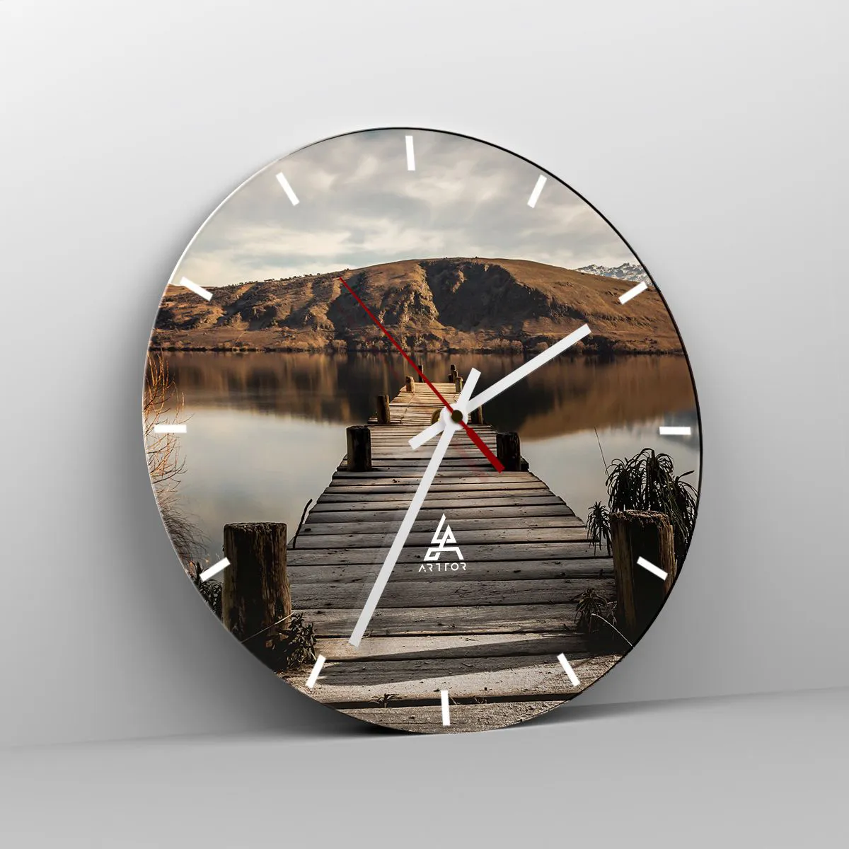 Orologio da parete - Orologio in Vetro - Paesaggio nel silenzio - 40x40 cm