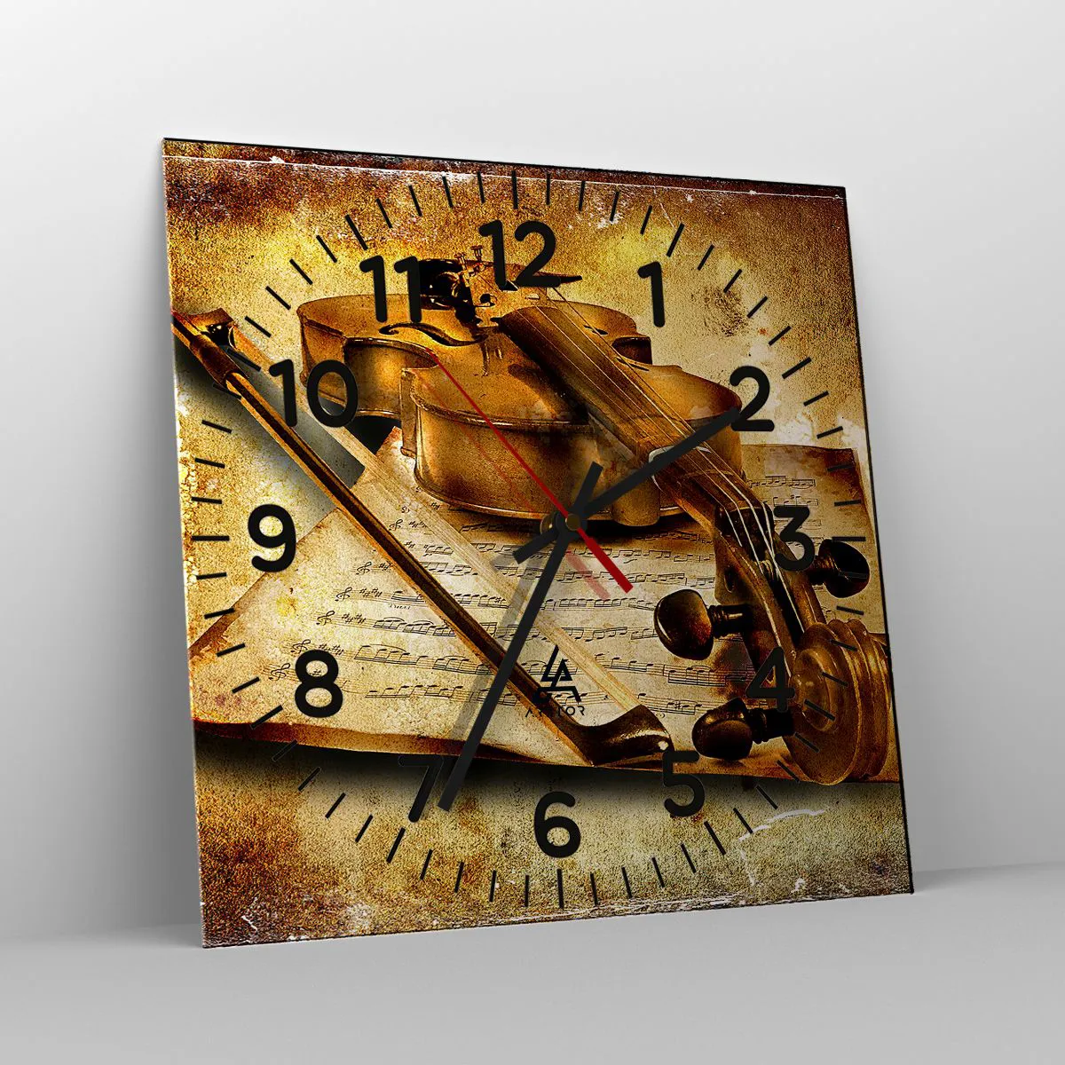 Wanduhr - Glasuhr - Ein Virtuose dringend benötigt - 30x30 cm