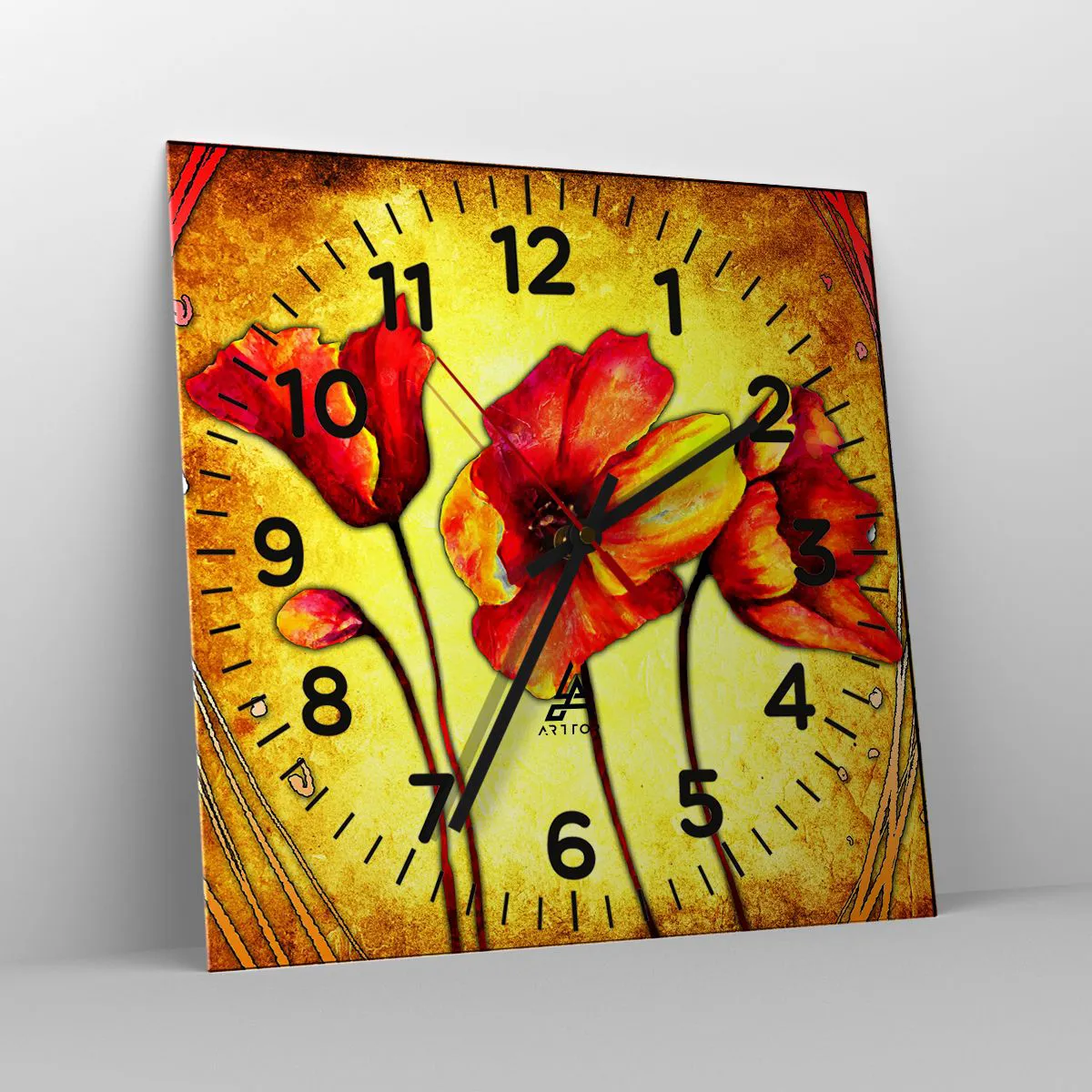 Wandklok - Klok - In Art Nouveau-decoraties - 30x30 cm