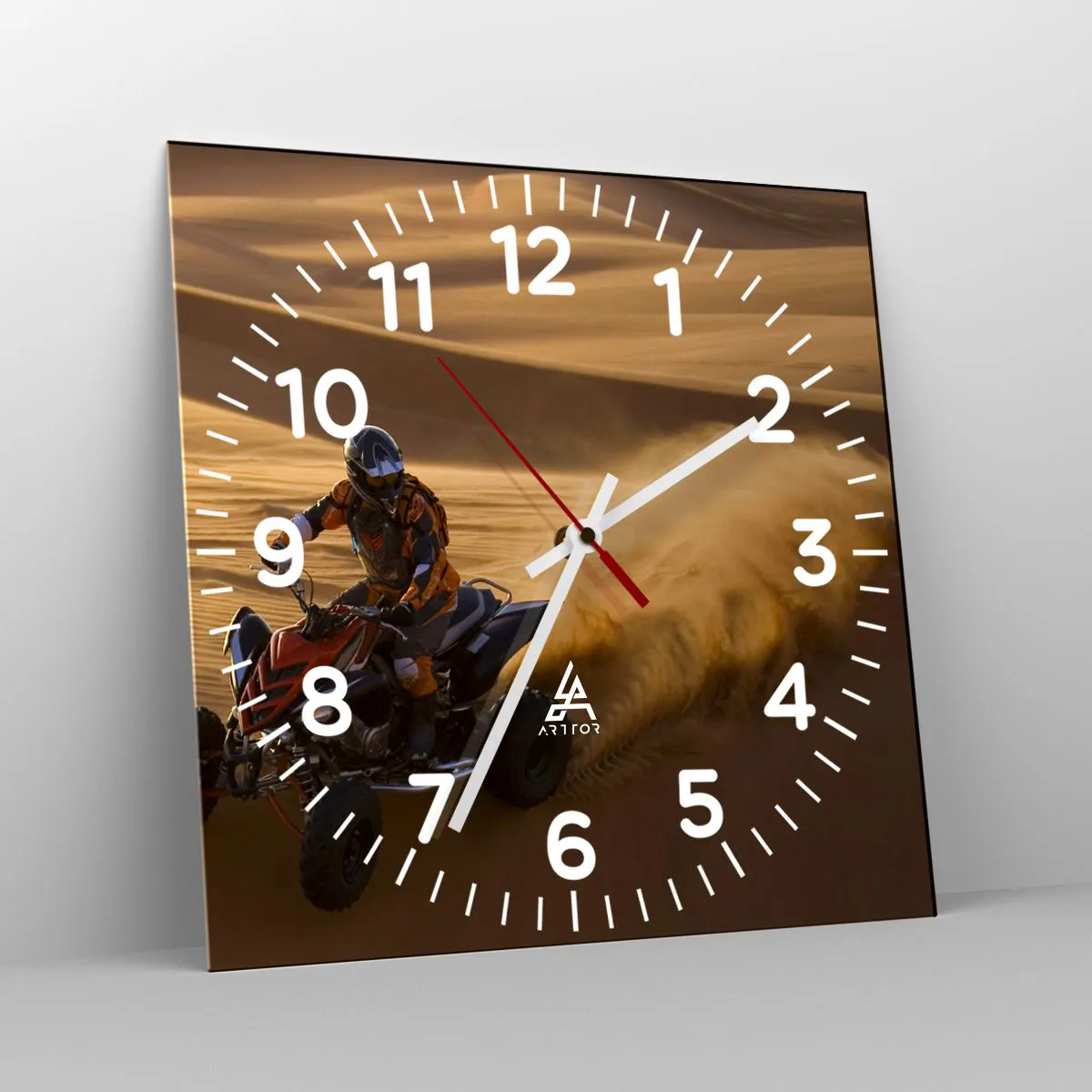 Relógio de parede - Relógio em vidro - Nas ondas de areia - 30x30 cm