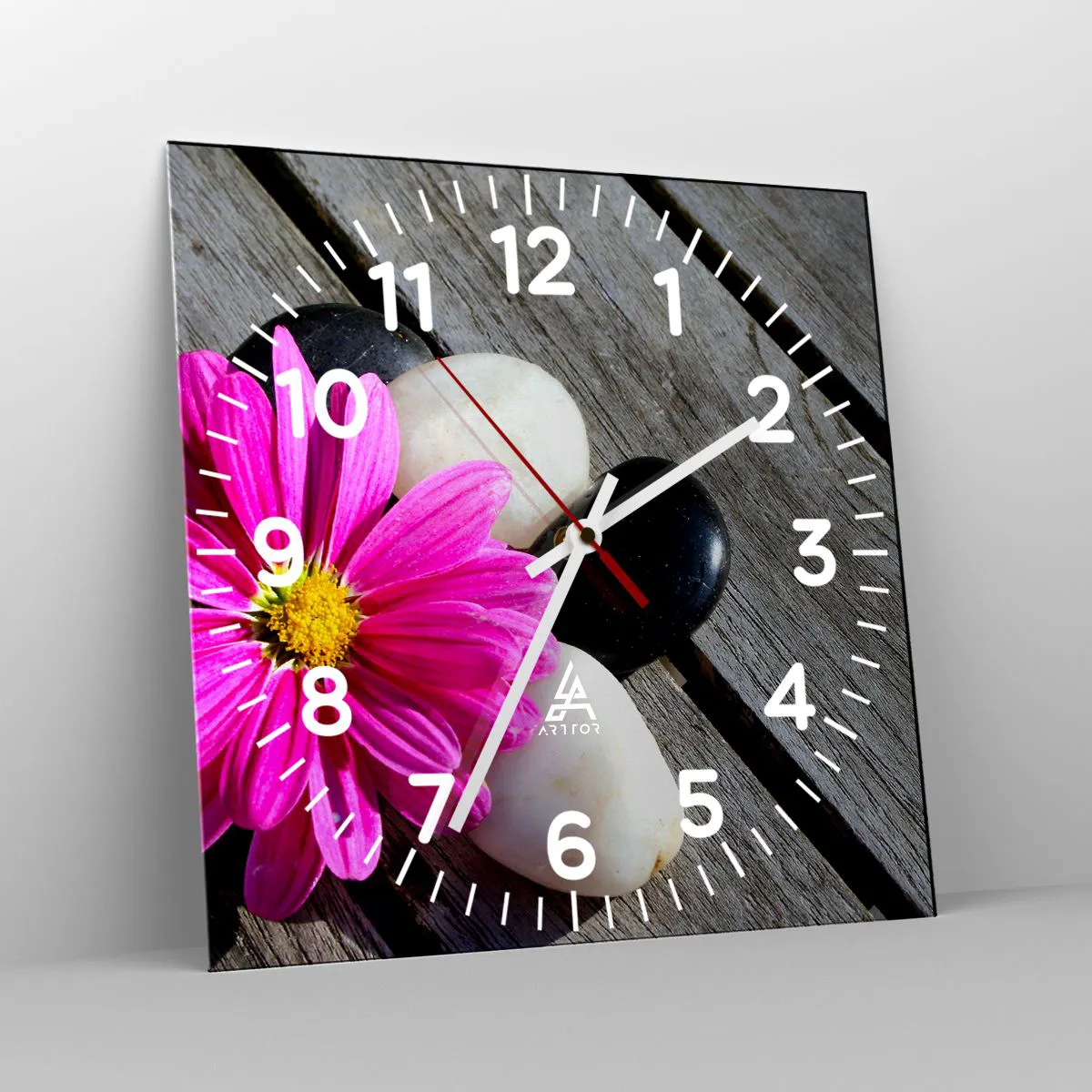 Wanduhr - Glasuhr - Ruhe auf dem Pier - 30x30 cm