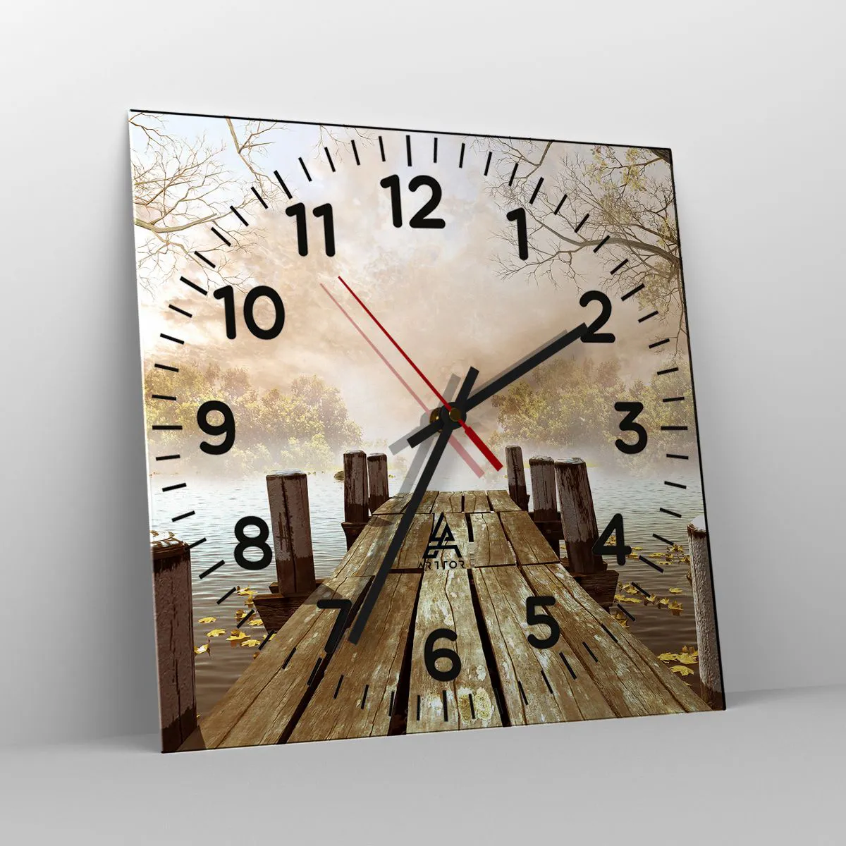 Wanduhr - Glasuhr - Die milde Traurigkeit des Herbstes - 30x30 cm