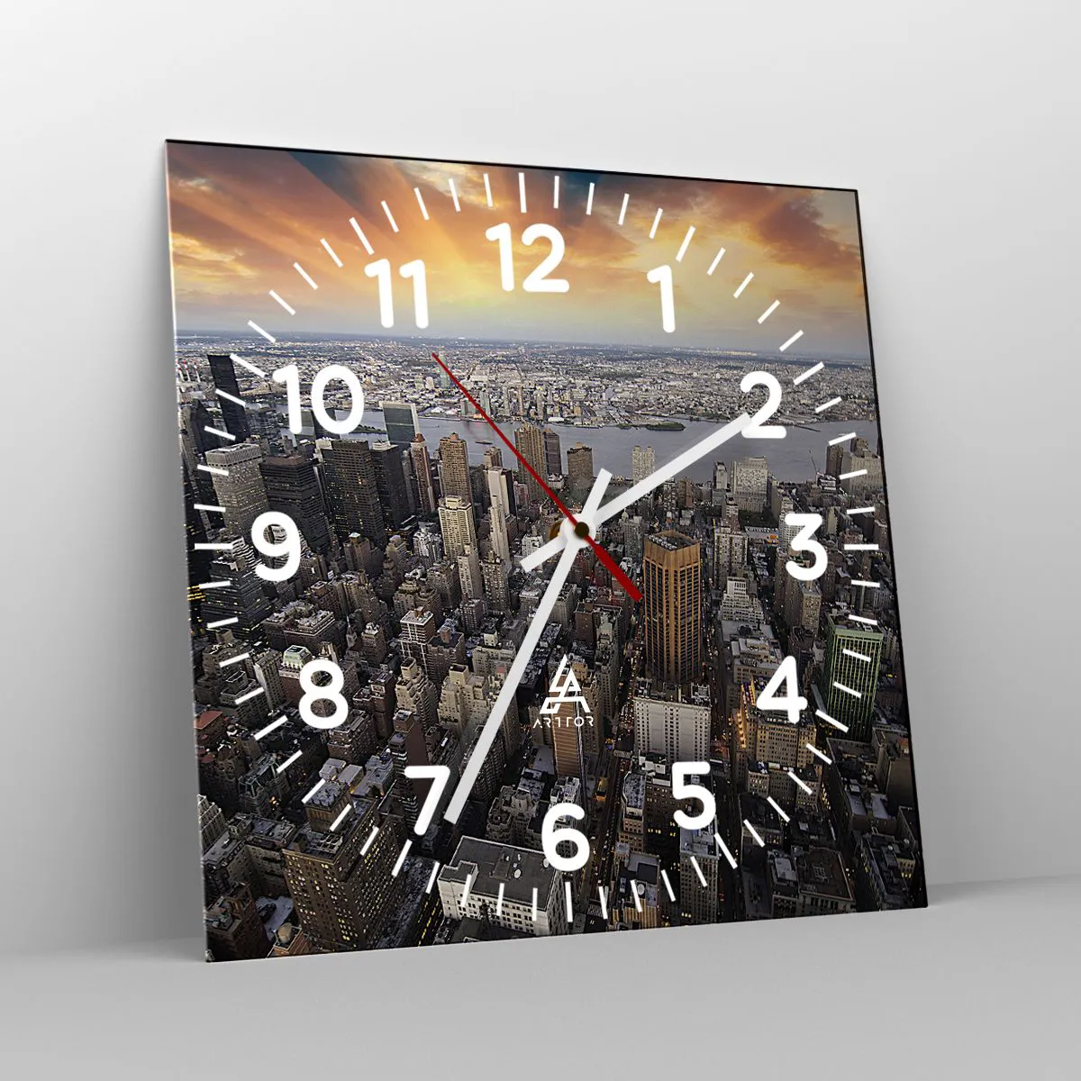 Reloj de pared - Reloj de vidrio - El corazón palpitante de nuestro tiempo - 30x30 cm