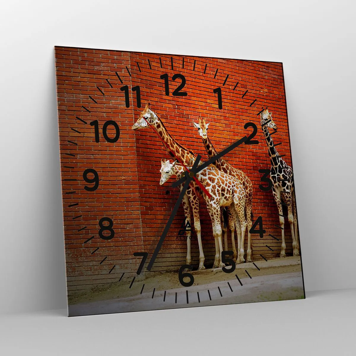 Wall clock - Clock on glass - Can You See an Acacia? - 30x30 cm