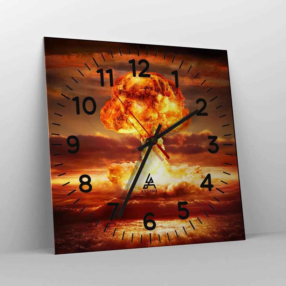 Wanduhr - Glasuhr - Und das Ende wird kommen - 30x30 cm