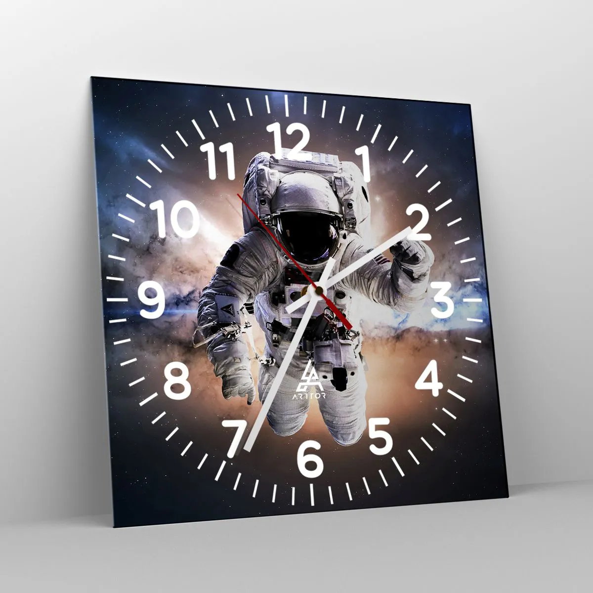 Orologio da parete - Orologio in Vetro - Saluti dal cosmo - 30x30 cm