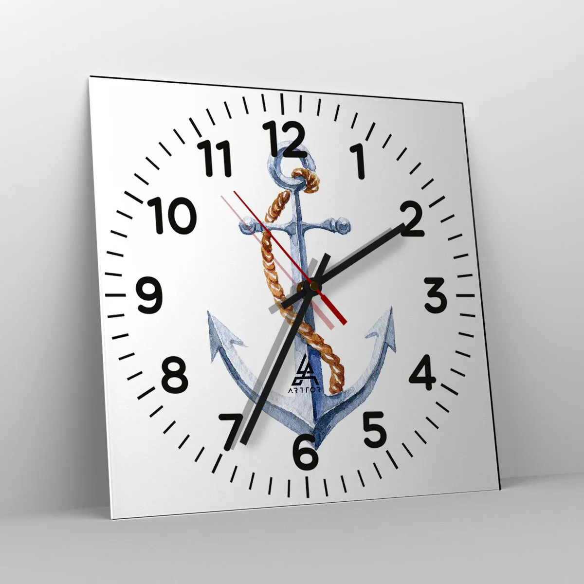 Wanduhr - Glasuhr - Ahoi Abenteuer! - 30x30 cm