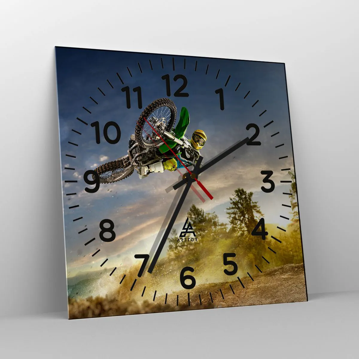 Reloj de pared - Reloj de vidrio - ¡Enciende tus emociones! - 30x30 cm