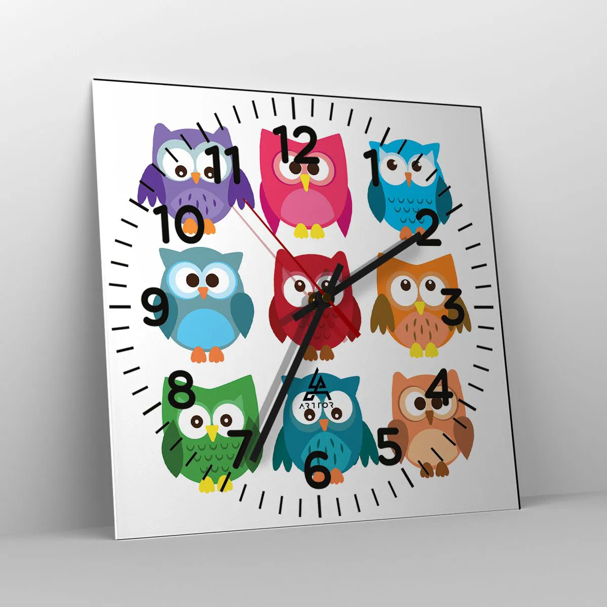 Wanduhr - Glasuhr - Es macht Spaß, anders zu sein - 30x30 cm