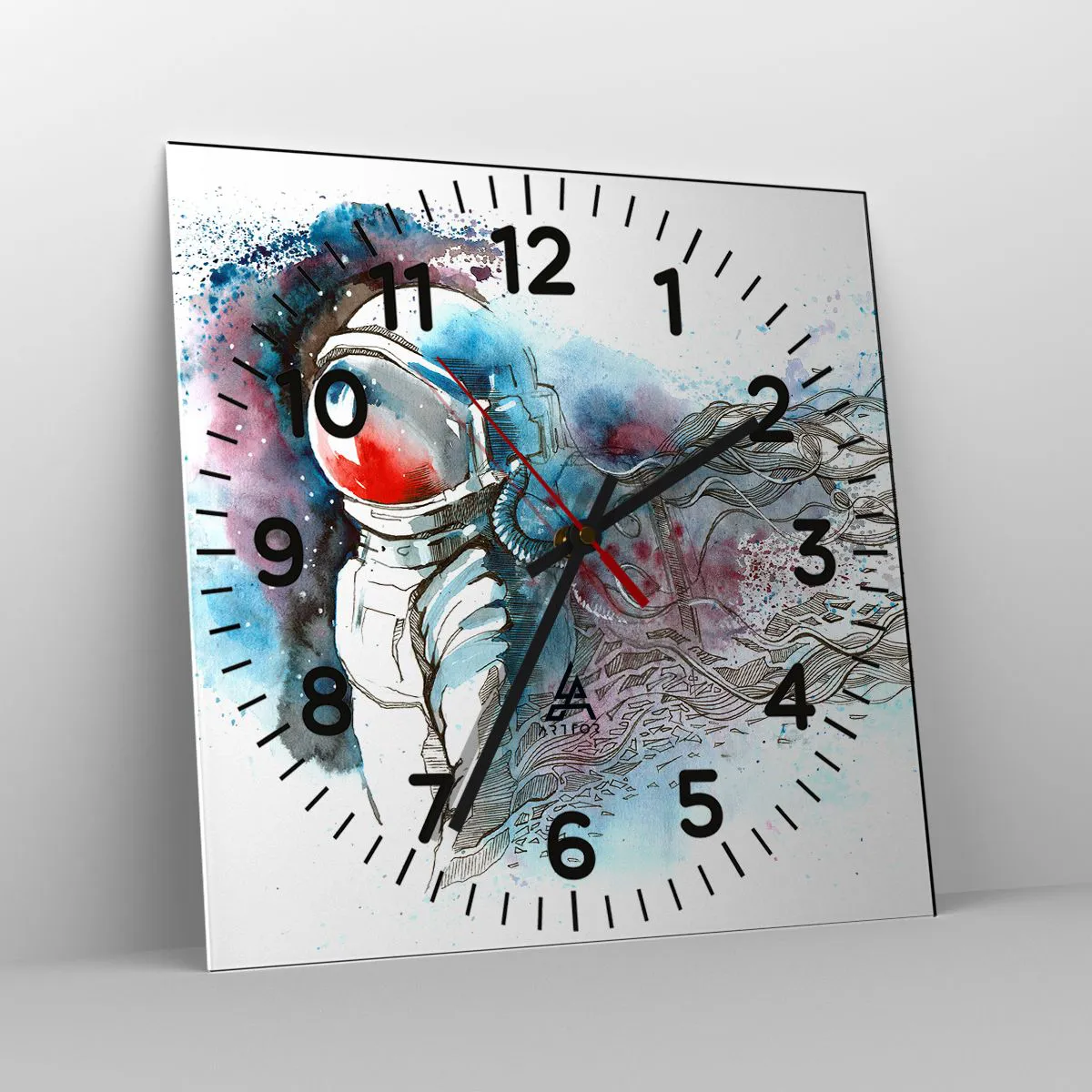 Nástěnné hodiny - Sám s vesmírem - 30x30 cm