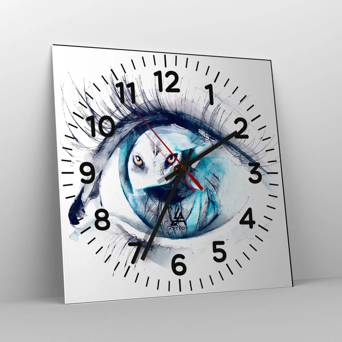 Wall clock - Clock on glass - Eye to Eye with Wilderness - 30x30 cm