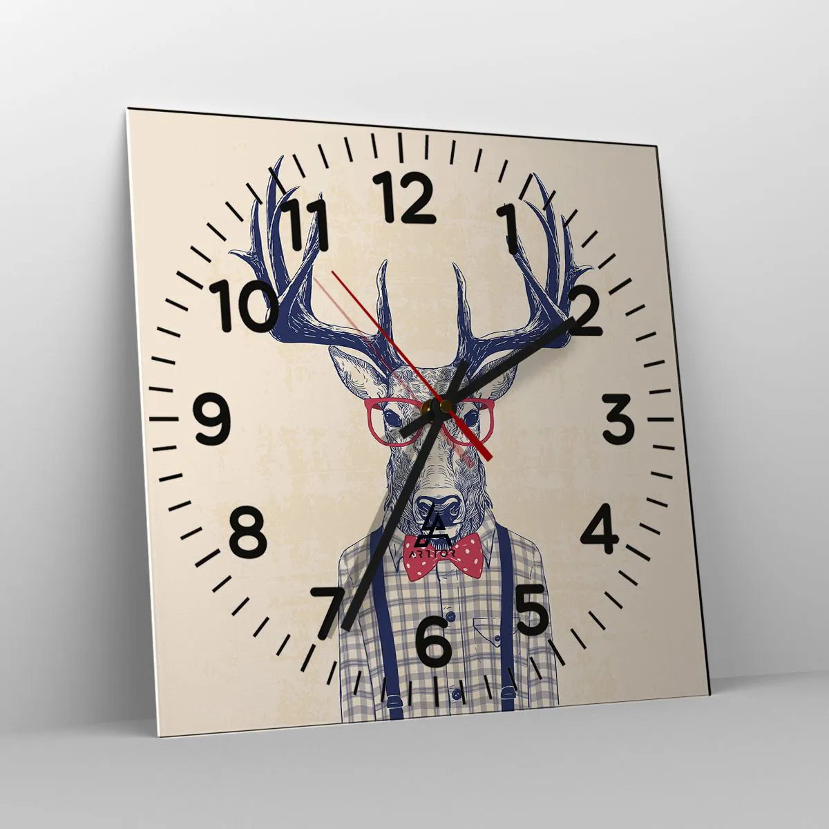 Reloj de pared - Reloj de vidrio - Una extravagancia lúdica - 30x30 cm