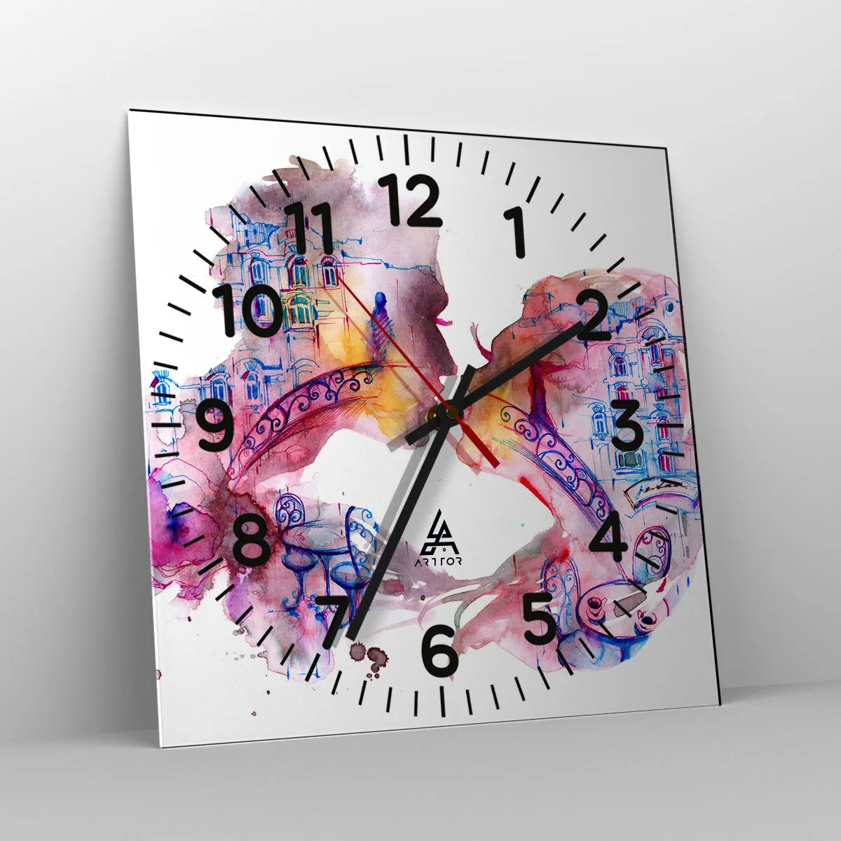 Wanduhr - Glasuhr - Die geheime Seufzerbrücke - 30x30 cm